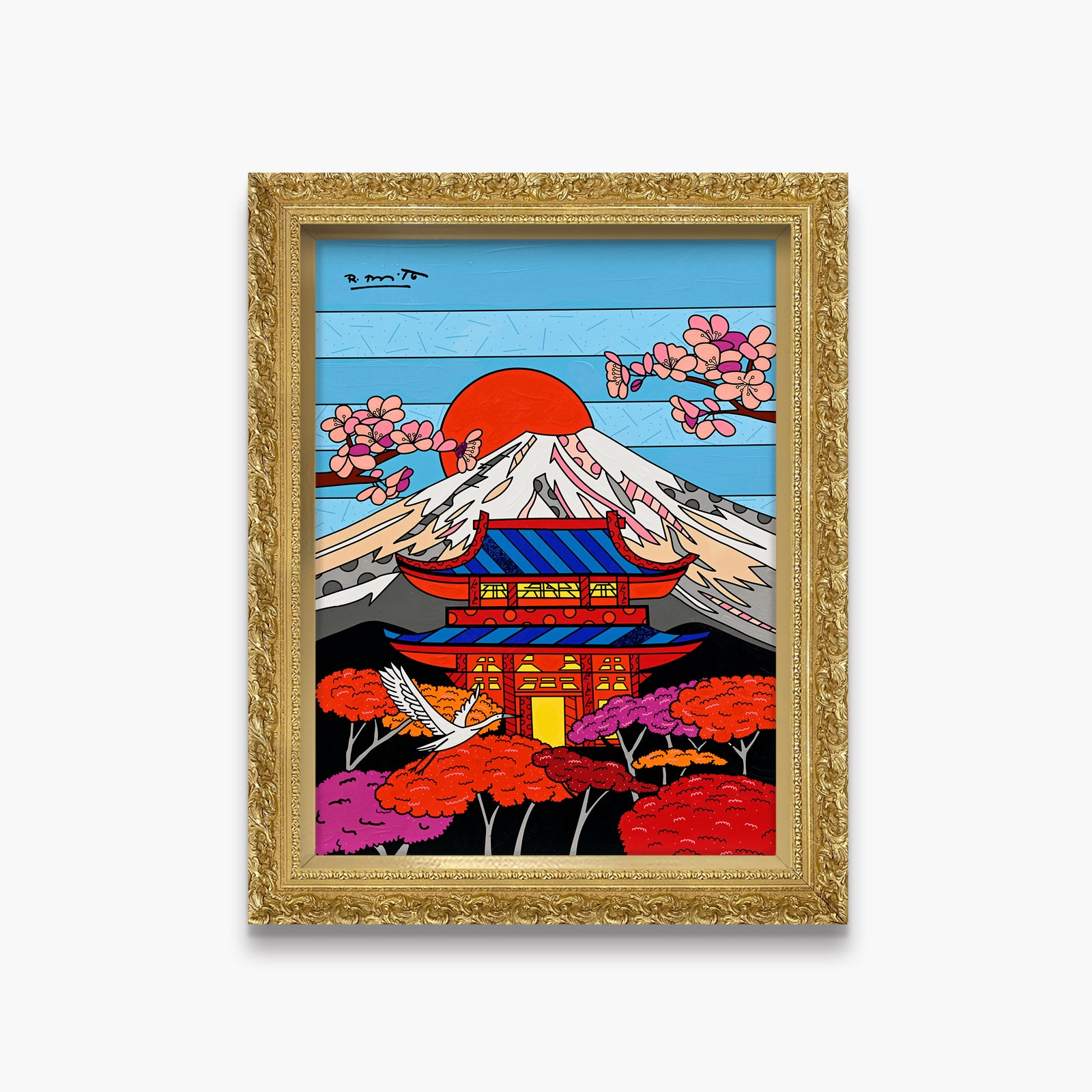 Temple of The Rising Sun - Mixed Media Original