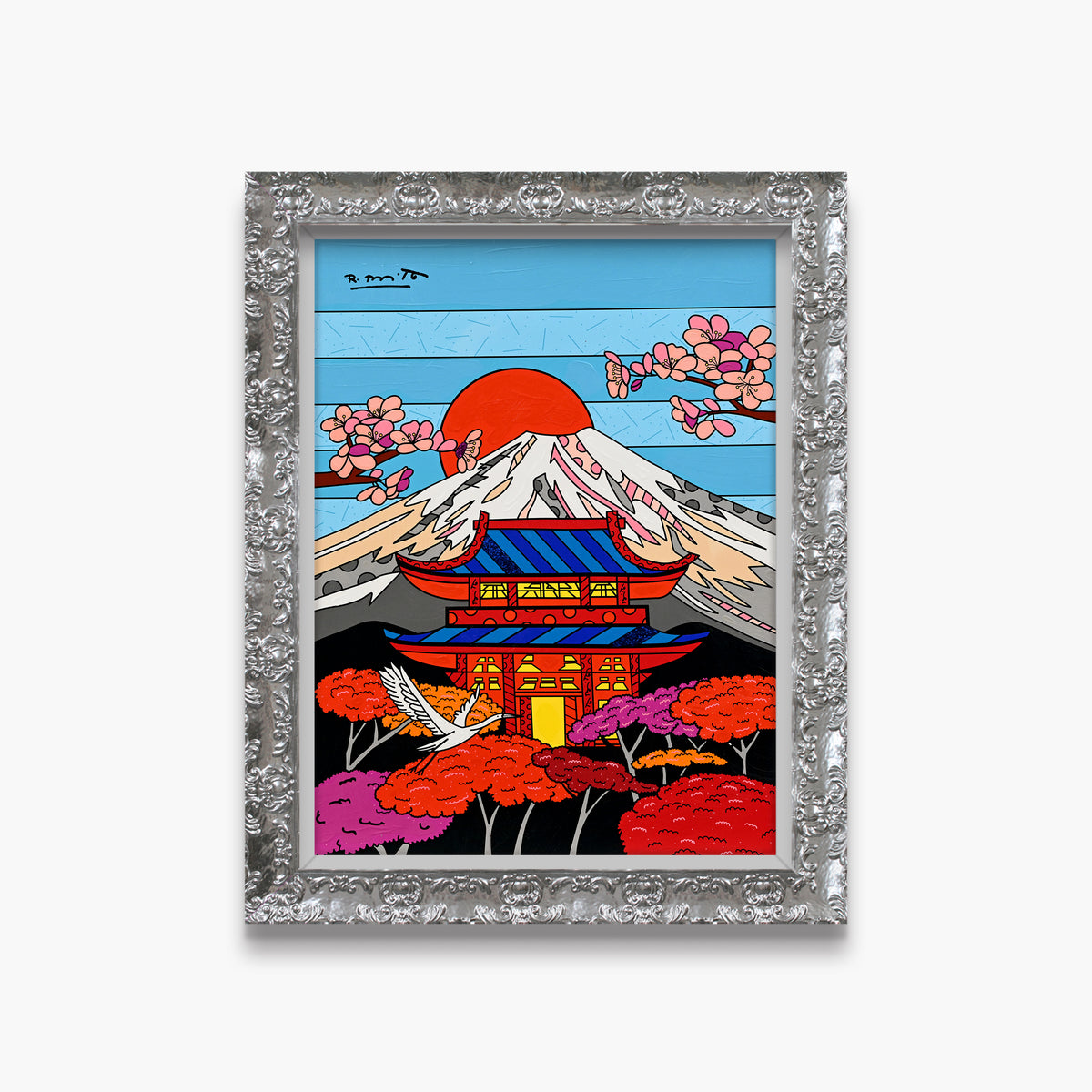 Temple of The Rising Sun - Mixed Media Original