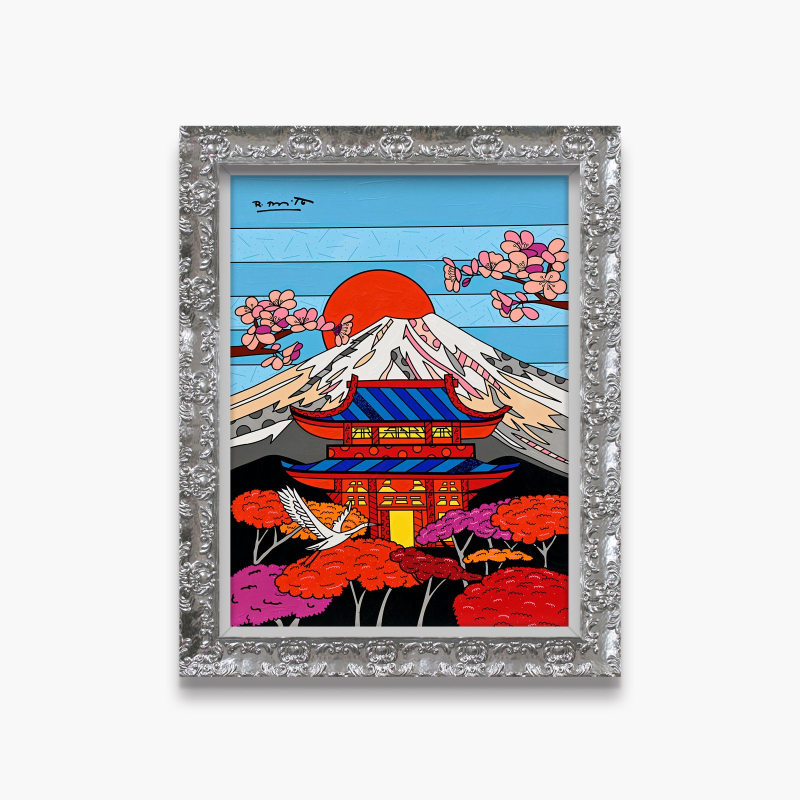 Temple of The Rising Sun - Mixed Media Original