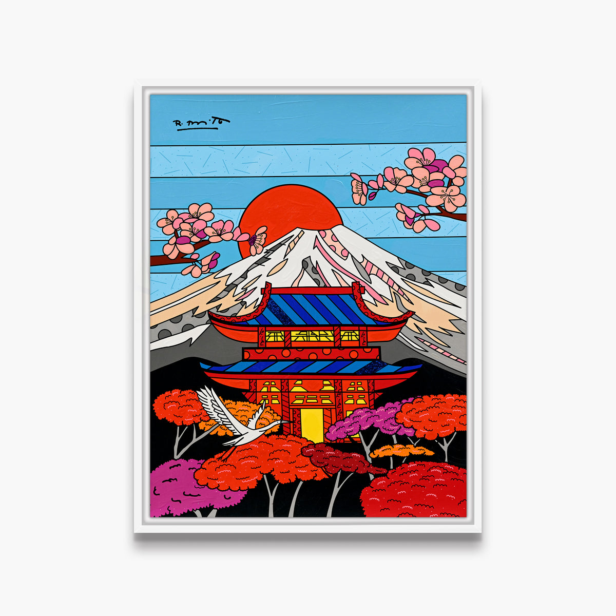 Temple of The Rising Sun - Mixed Media Original