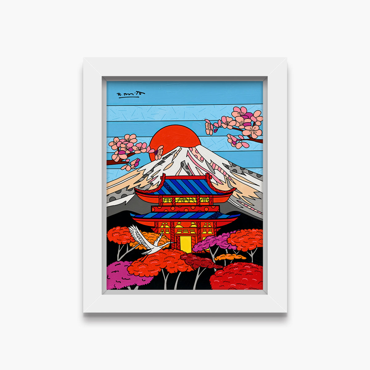 Temple of The Rising Sun - Mixed Media Original