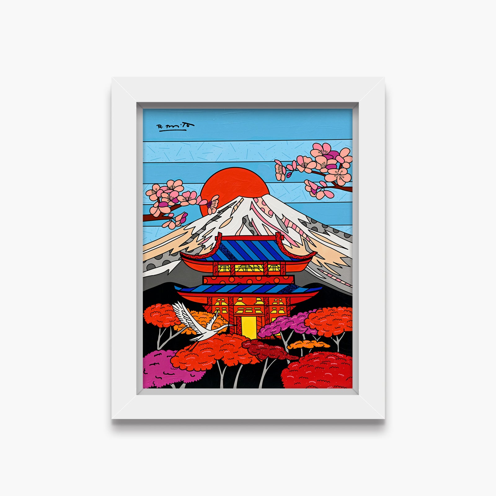 Temple of The Rising Sun - Mixed Media Original