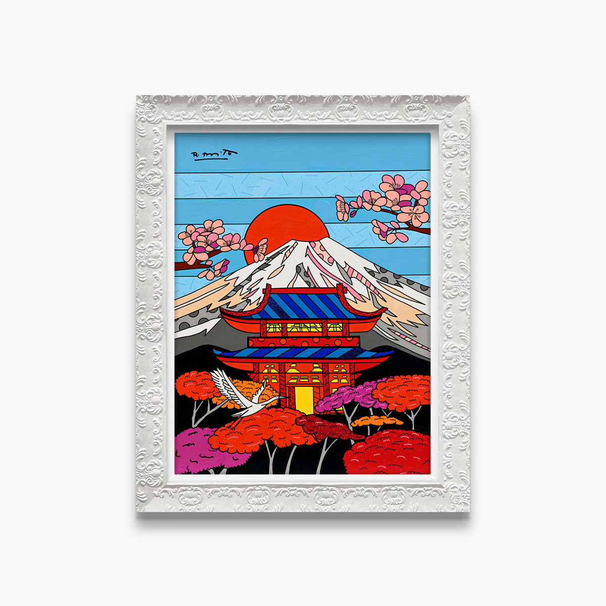 Temple of The Rising Sun - Mixed Media Original