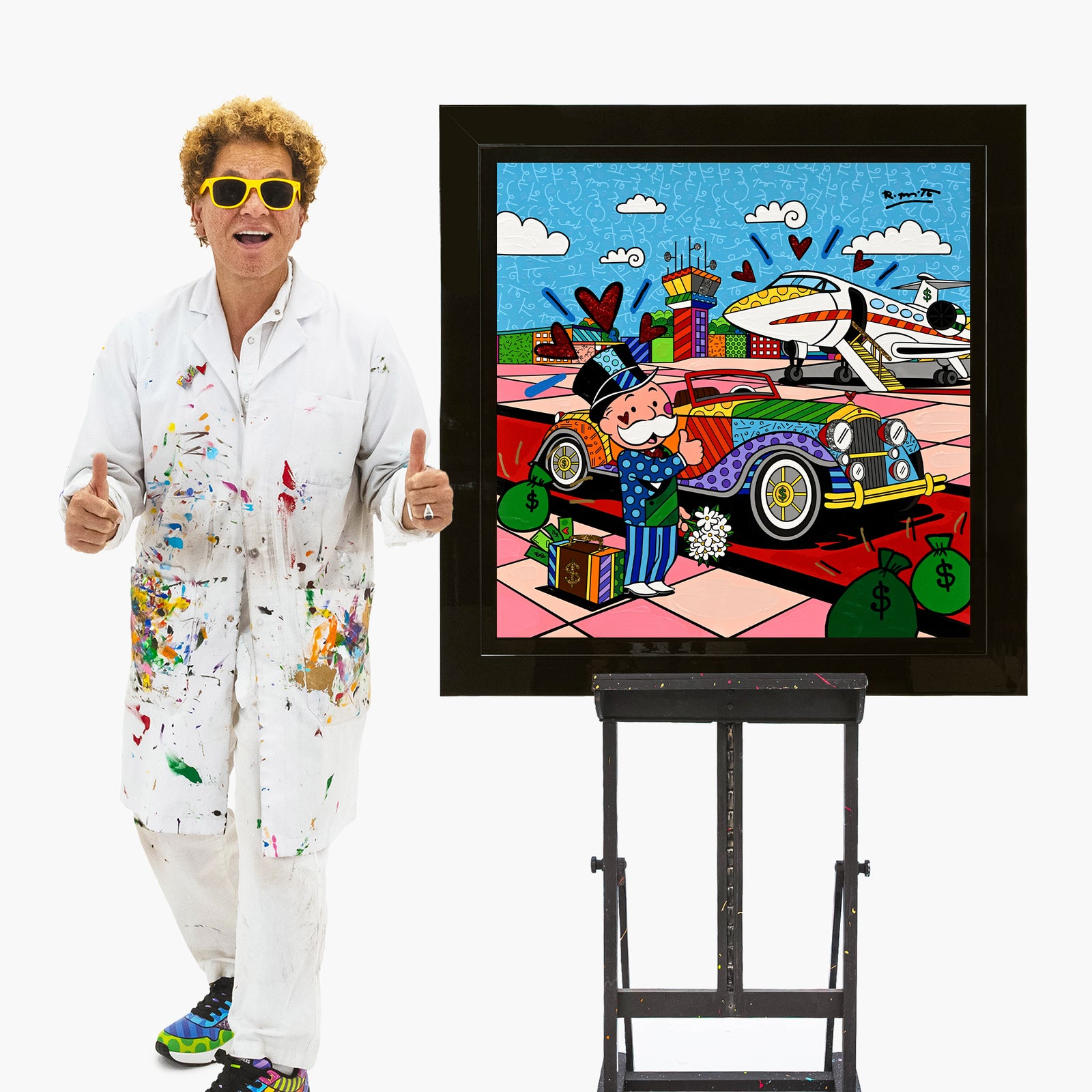 Billionaire's Club (Monopoly By Britto) - Mixed Media Original
