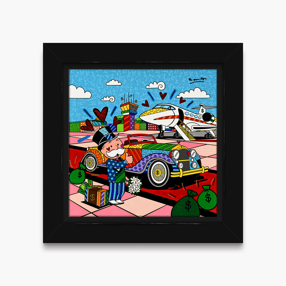 Billionaire's Club (Monopoly By Britto) - Mixed Media Original