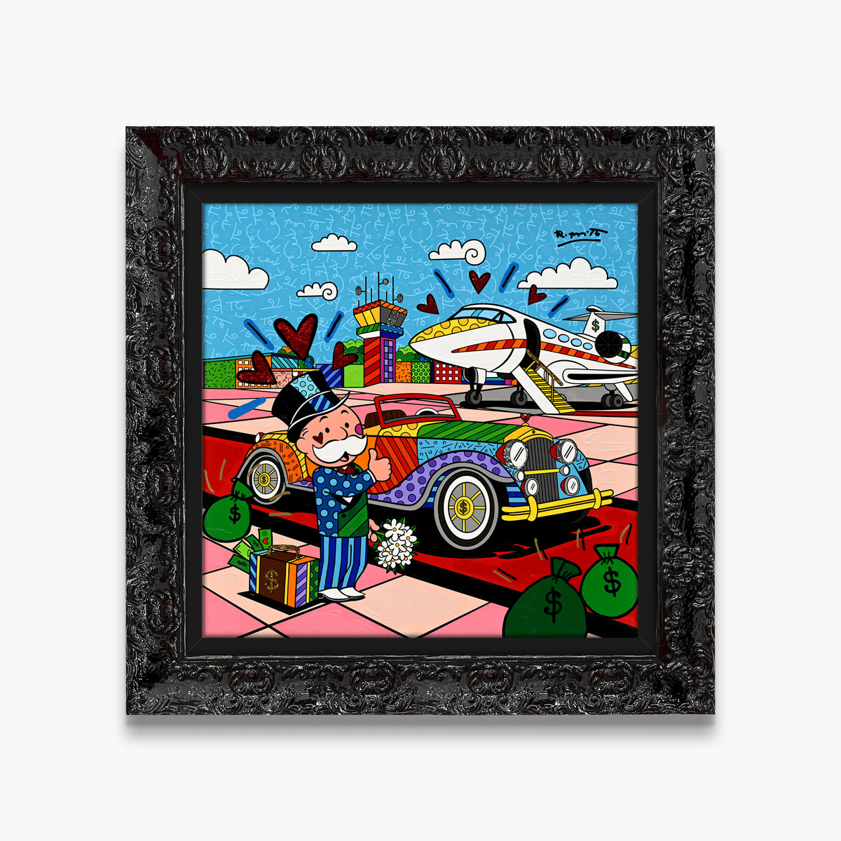 Billionaire's Club (Monopoly By Britto) - Mixed Media Original