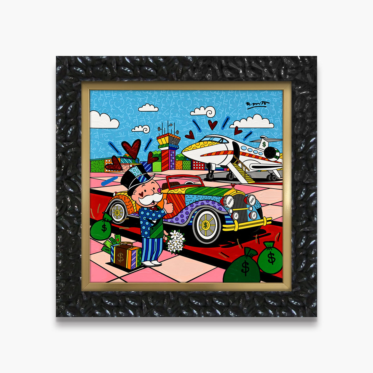 Billionaire's Club (Monopoly By Britto) - Mixed Media Original