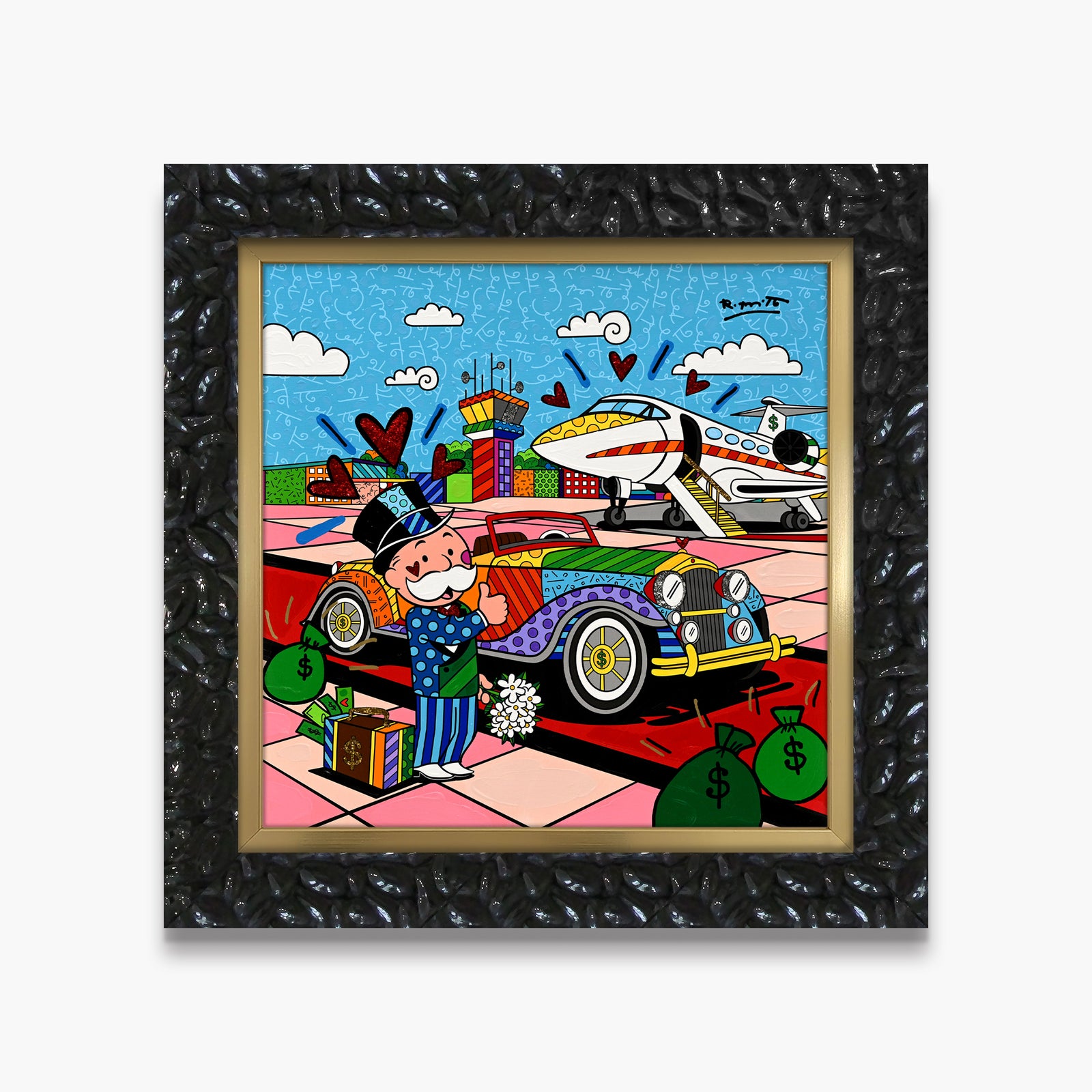 Billionaire's Club (Monopoly By Britto) - Mixed Media Original
