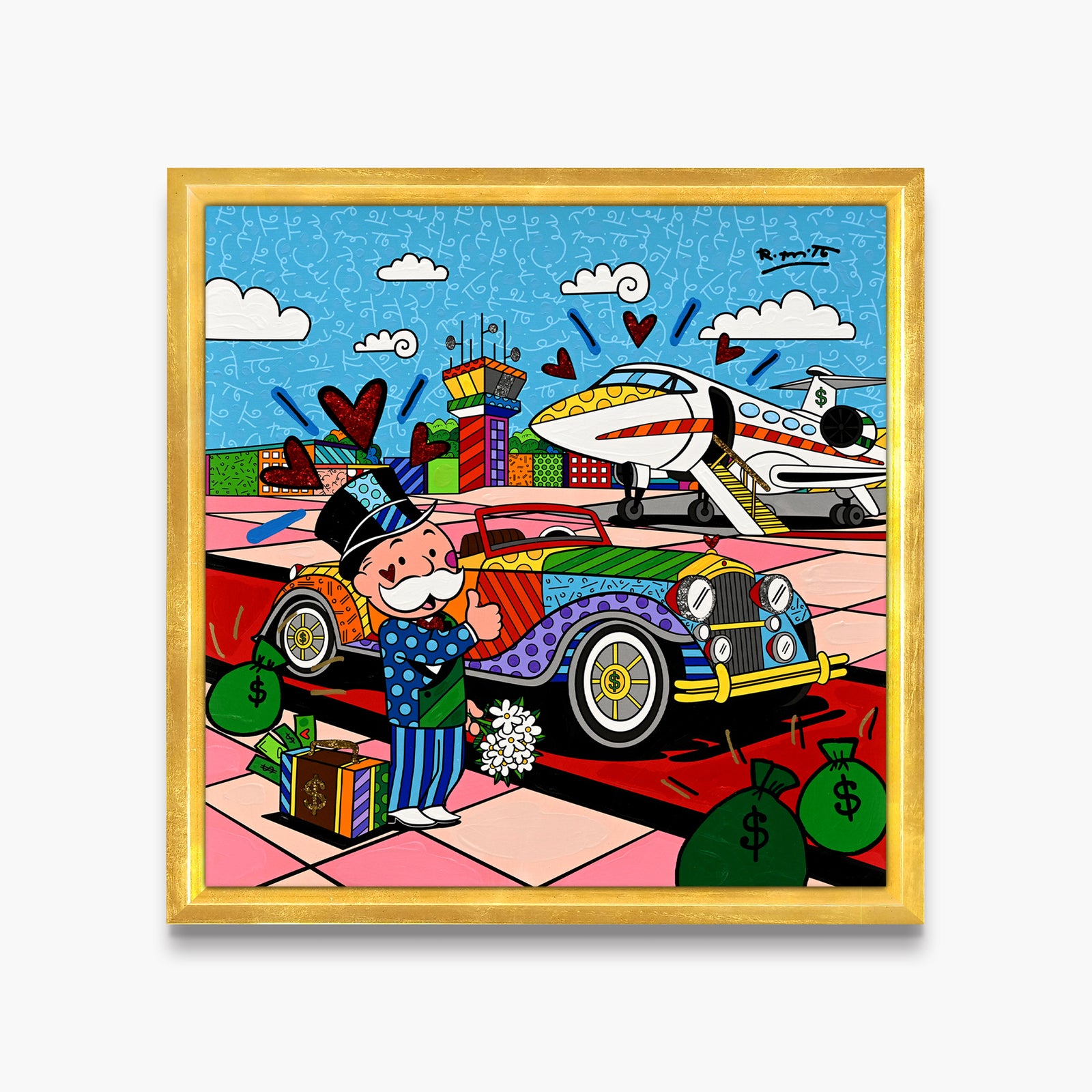 Billionaire's Club (Monopoly By Britto) - Mixed Media Original