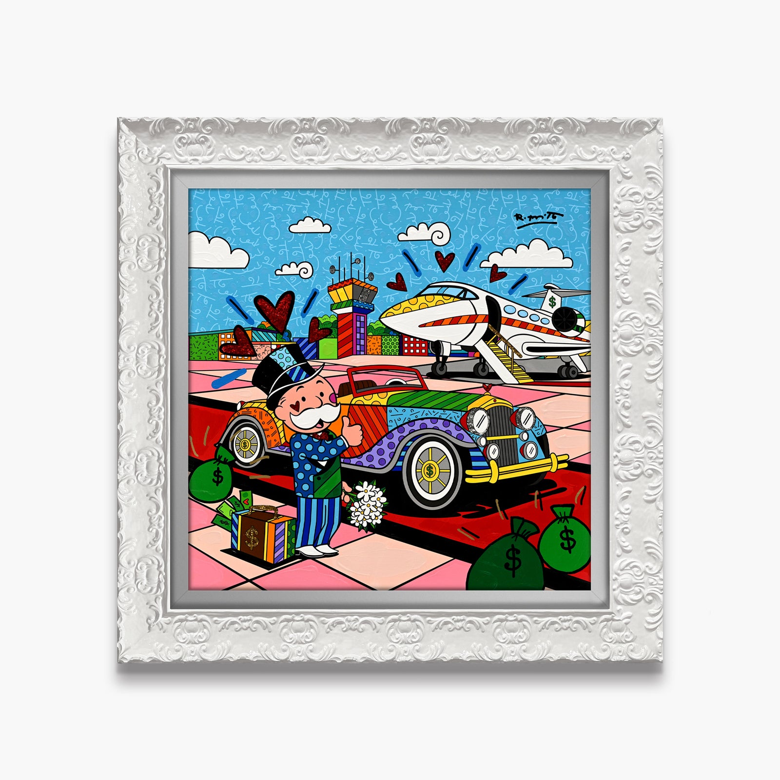 Billionaire's Club (Monopoly By Britto) - Mixed Media Original