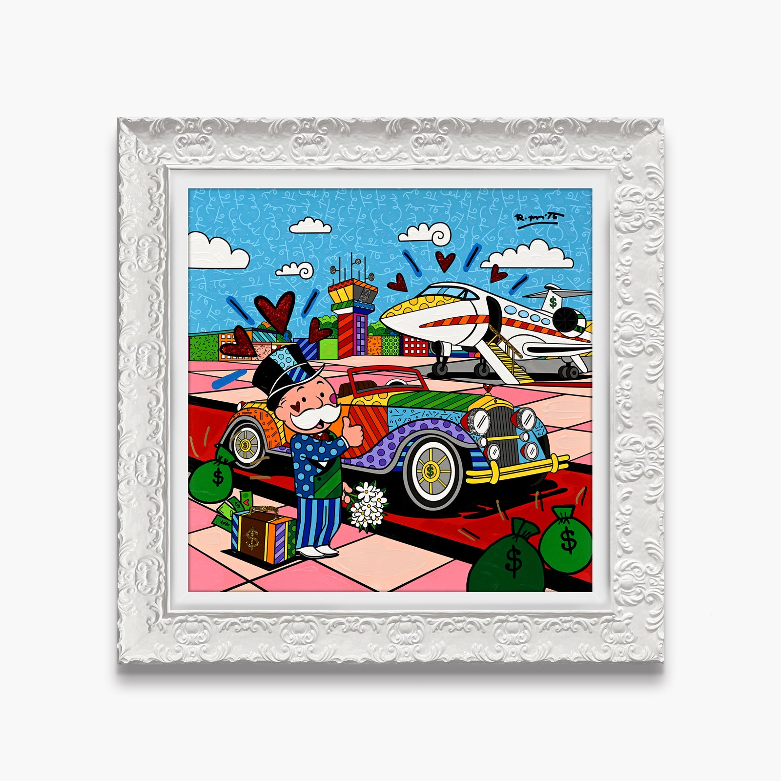 Billionaire's Club (Monopoly By Britto) - Mixed Media Original