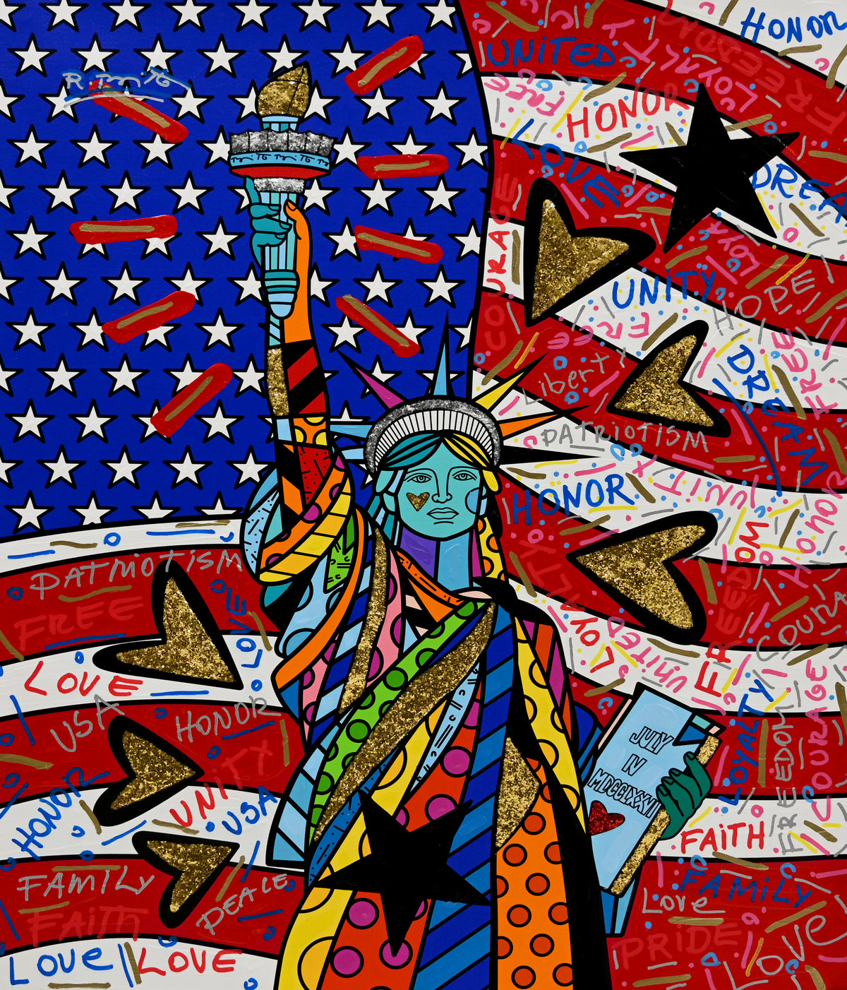 Liberty for All - Mixed Media Original
