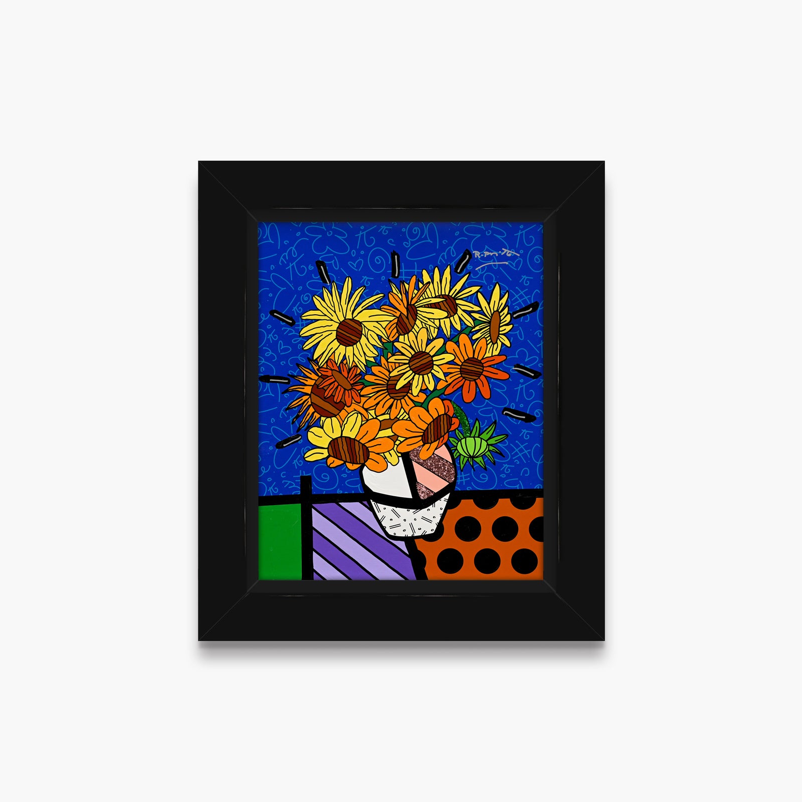 Golden Sunflowers - Mixed Media Original