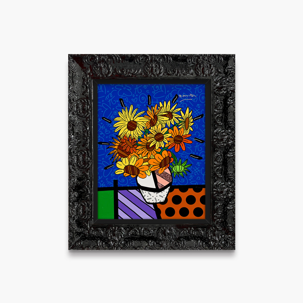 Golden Sunflowers - Mixed Media Original