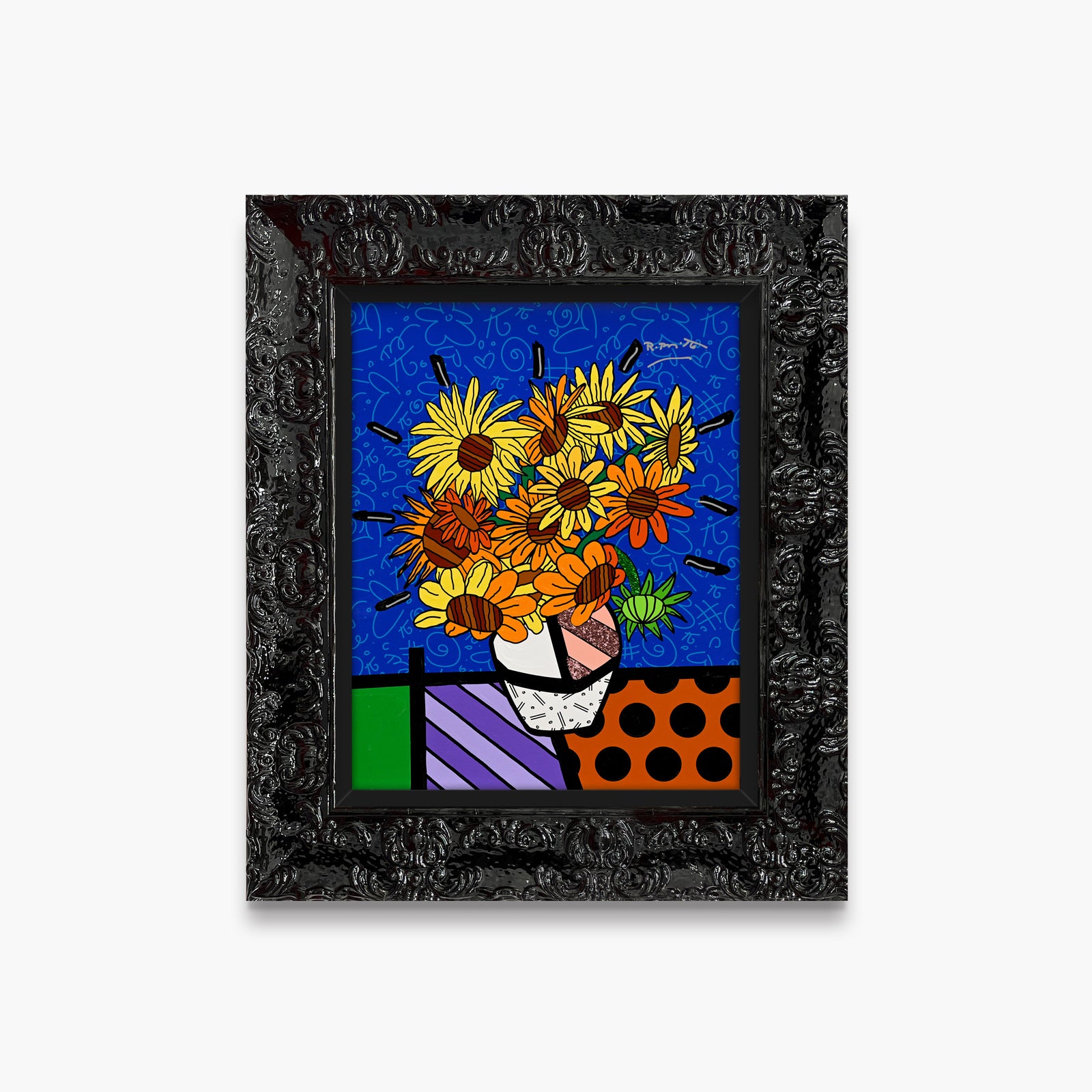Golden Sunflowers - Mixed Media Original