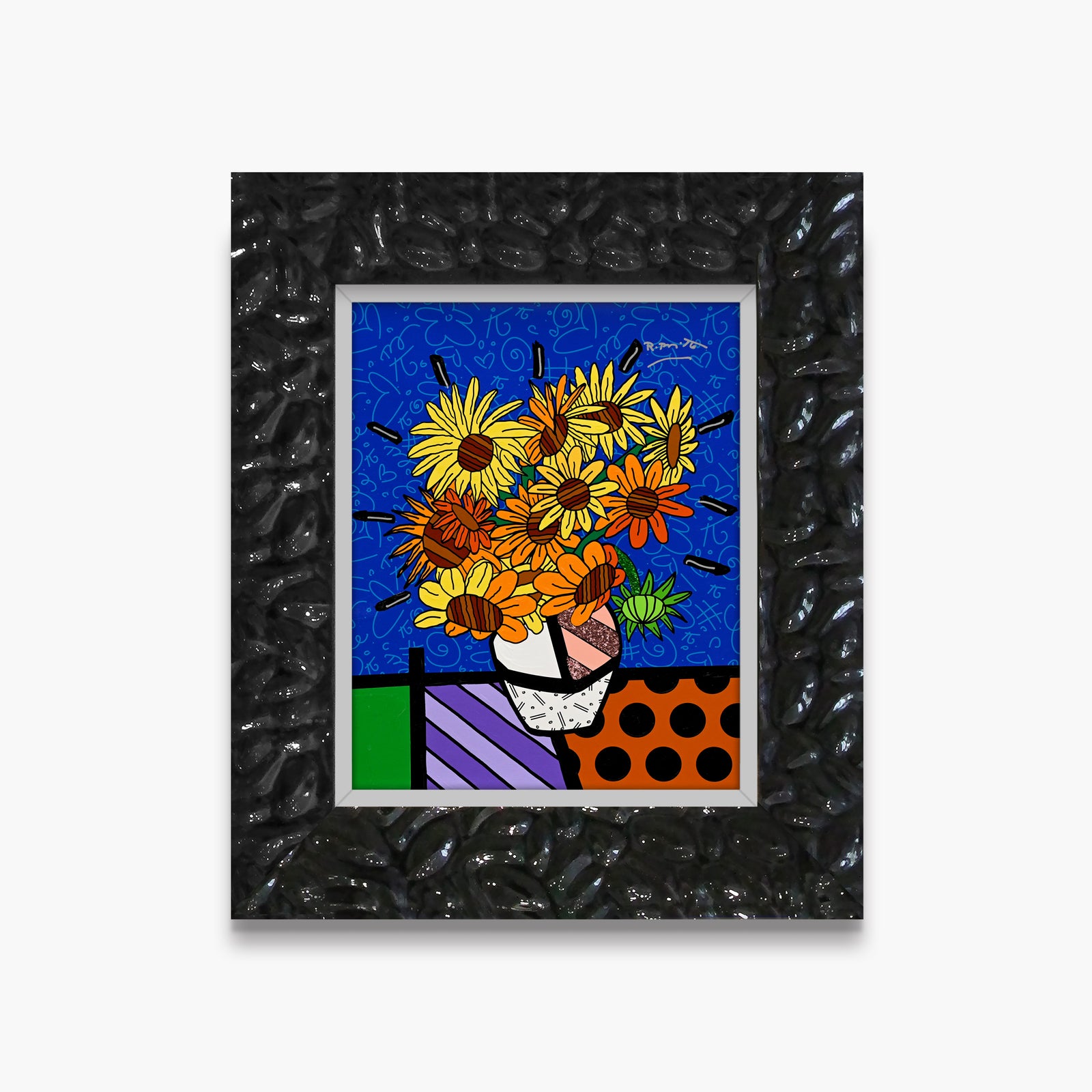 Golden Sunflowers - Mixed Media Original