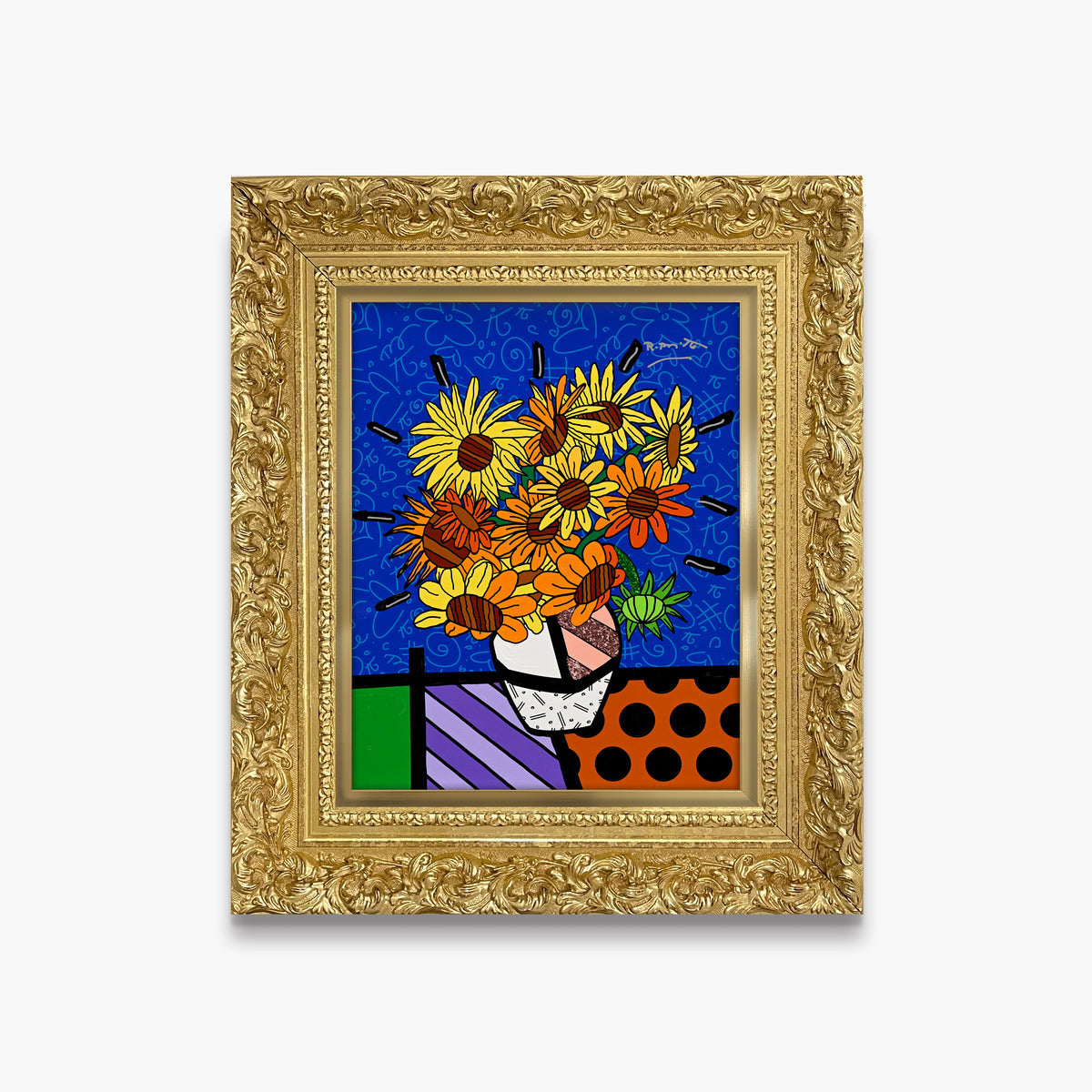 Golden Sunflowers - Mixed Media Original