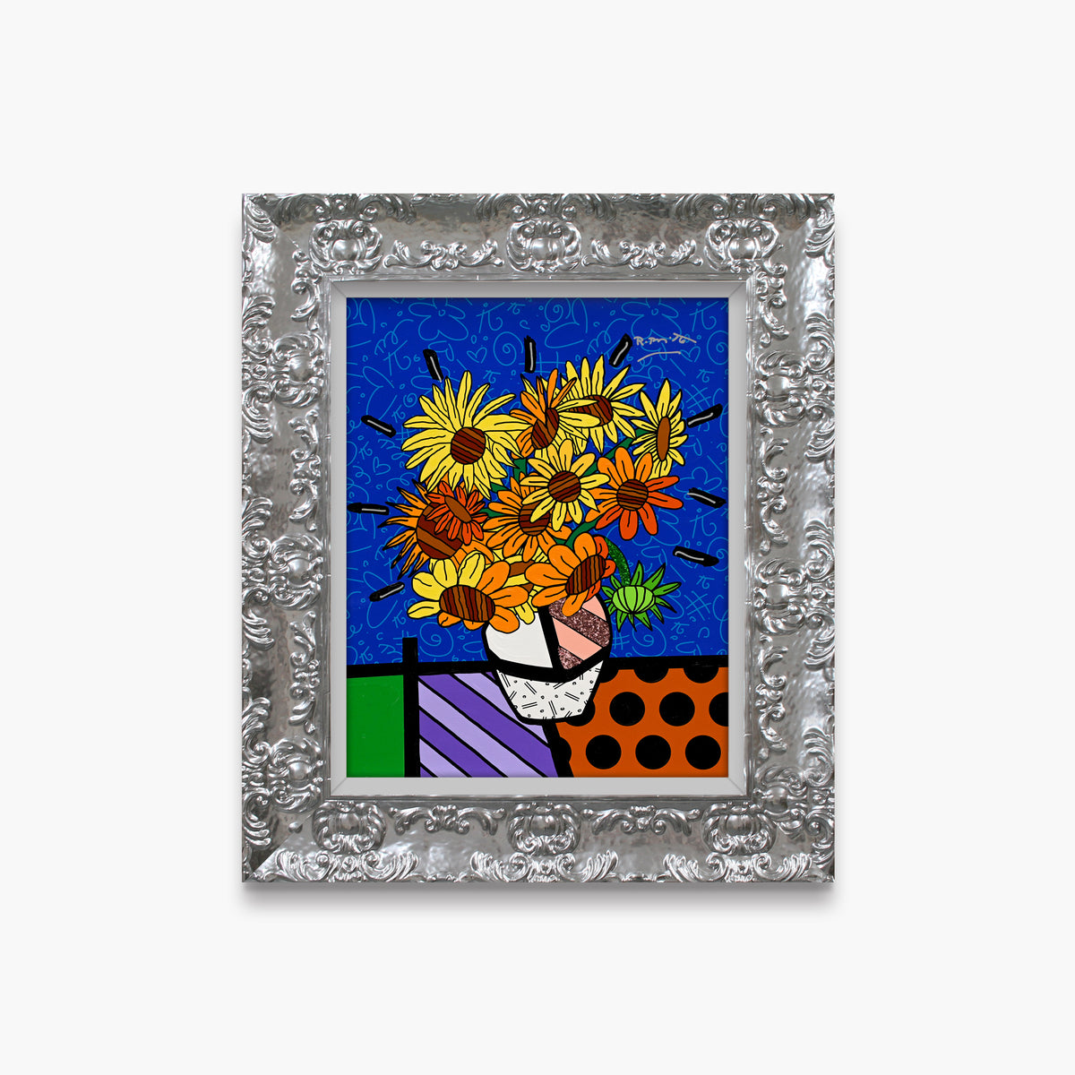 Golden Sunflowers - Mixed Media Original