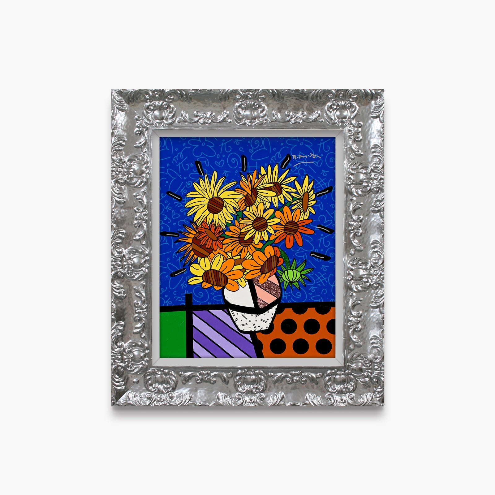 Golden Sunflowers - Mixed Media Original