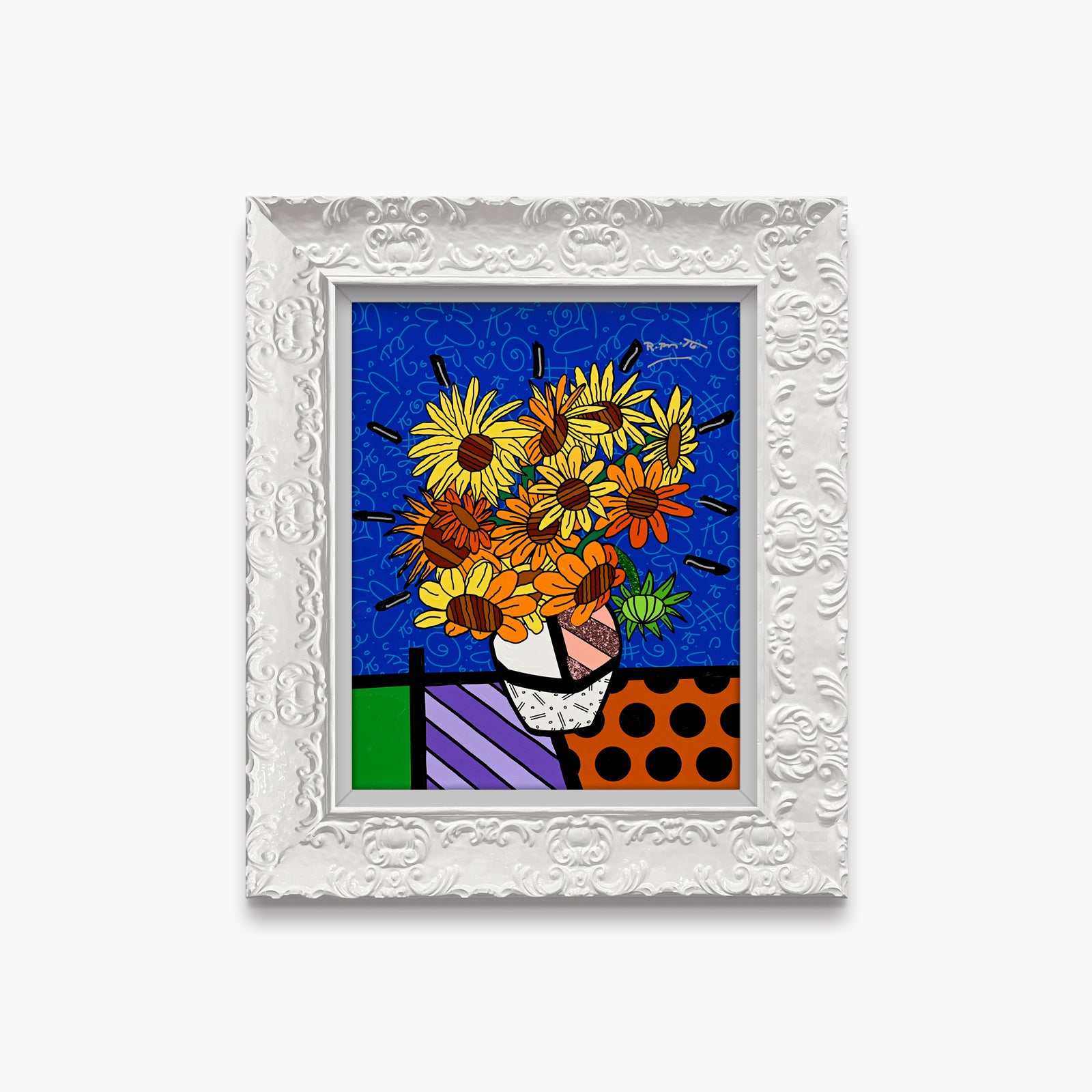 Golden Sunflowers - Mixed Media Original