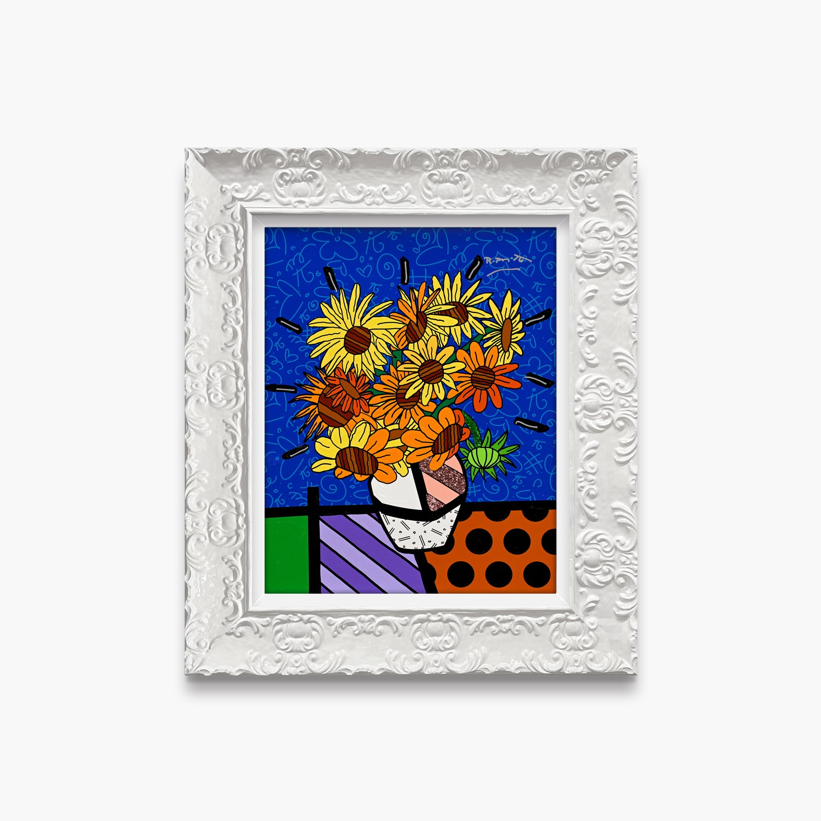 Golden Sunflowers - Mixed Media Original