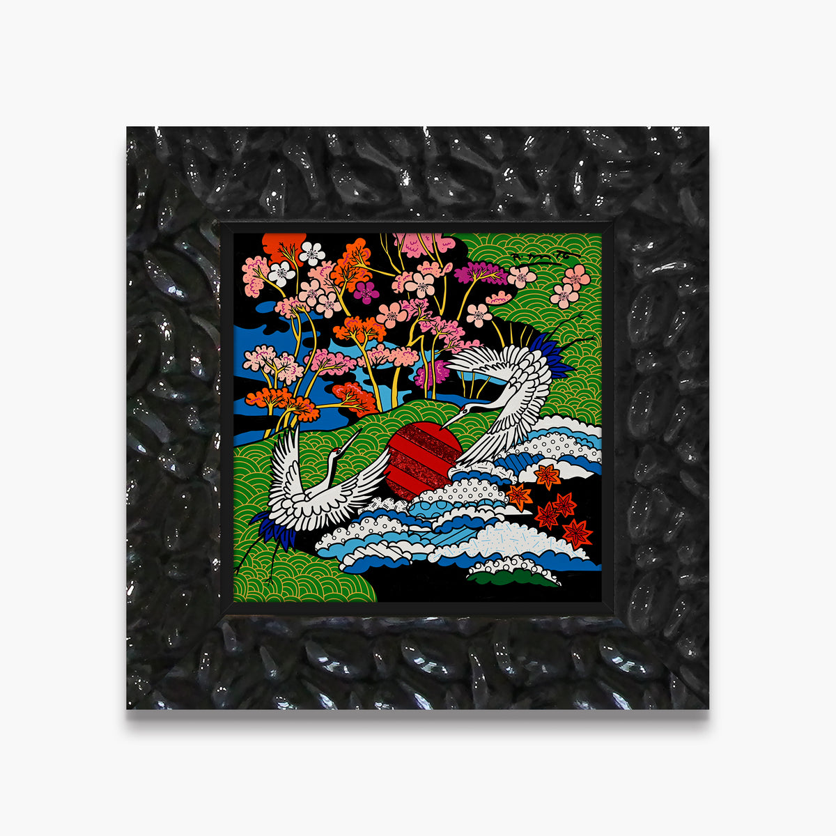 Dance of The White Cranes - Mixed Media Original