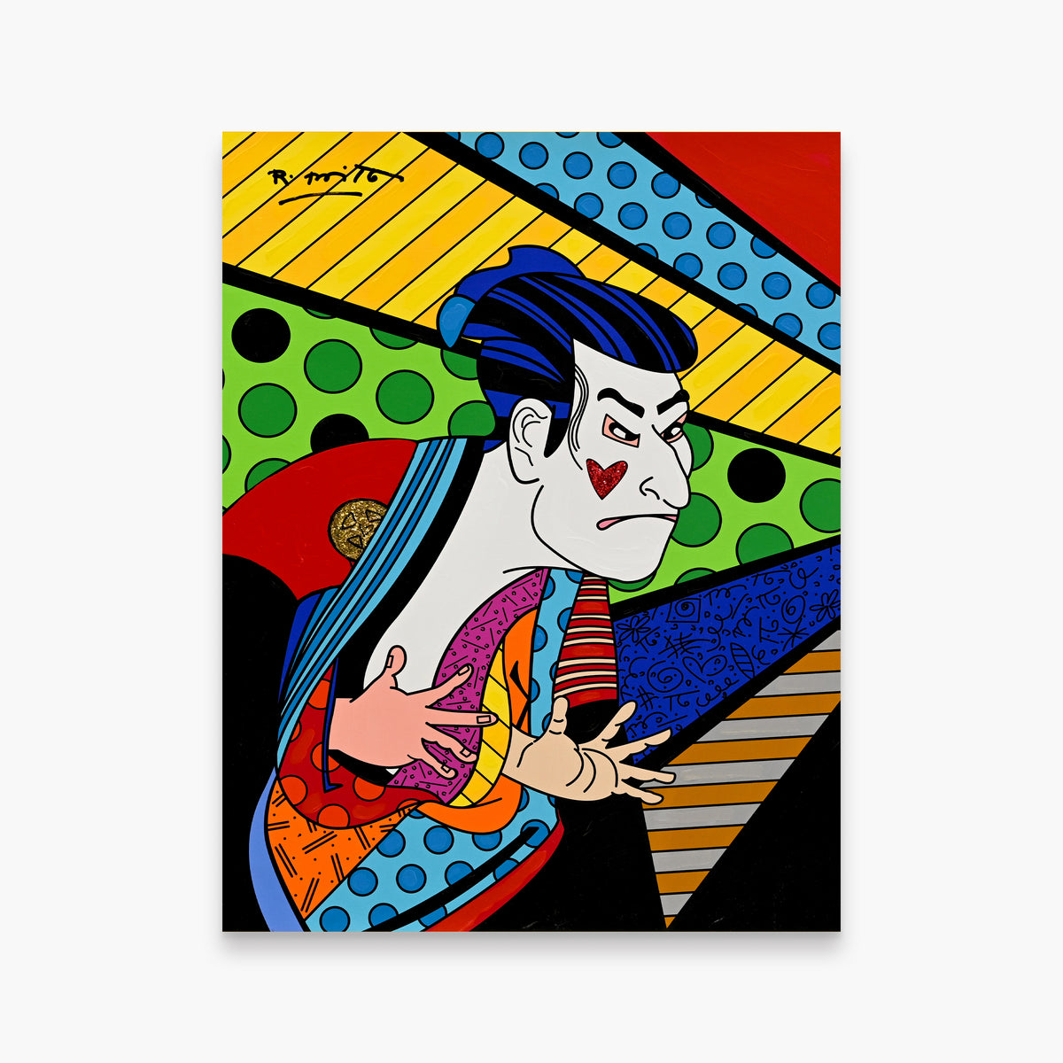 The Actor's Gaze - Mixed Media Original