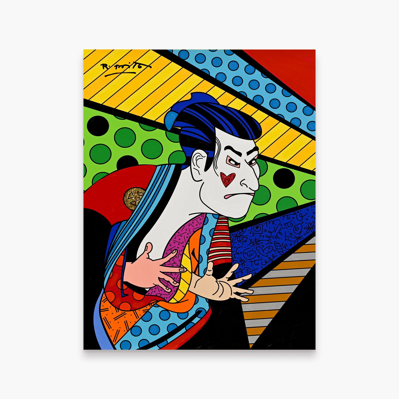 The Actor's Gaze - Mixed Media Original