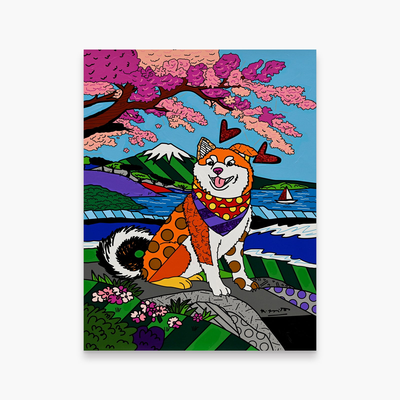 Icon of Japan - Mixed Media Original