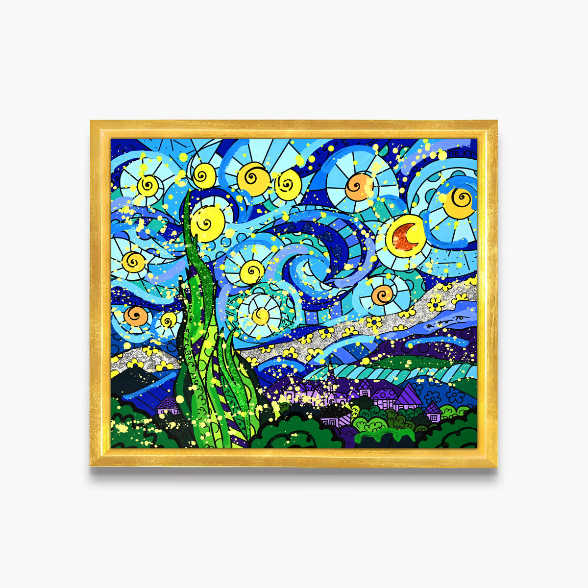 My Starry Night - Mixed Media Original