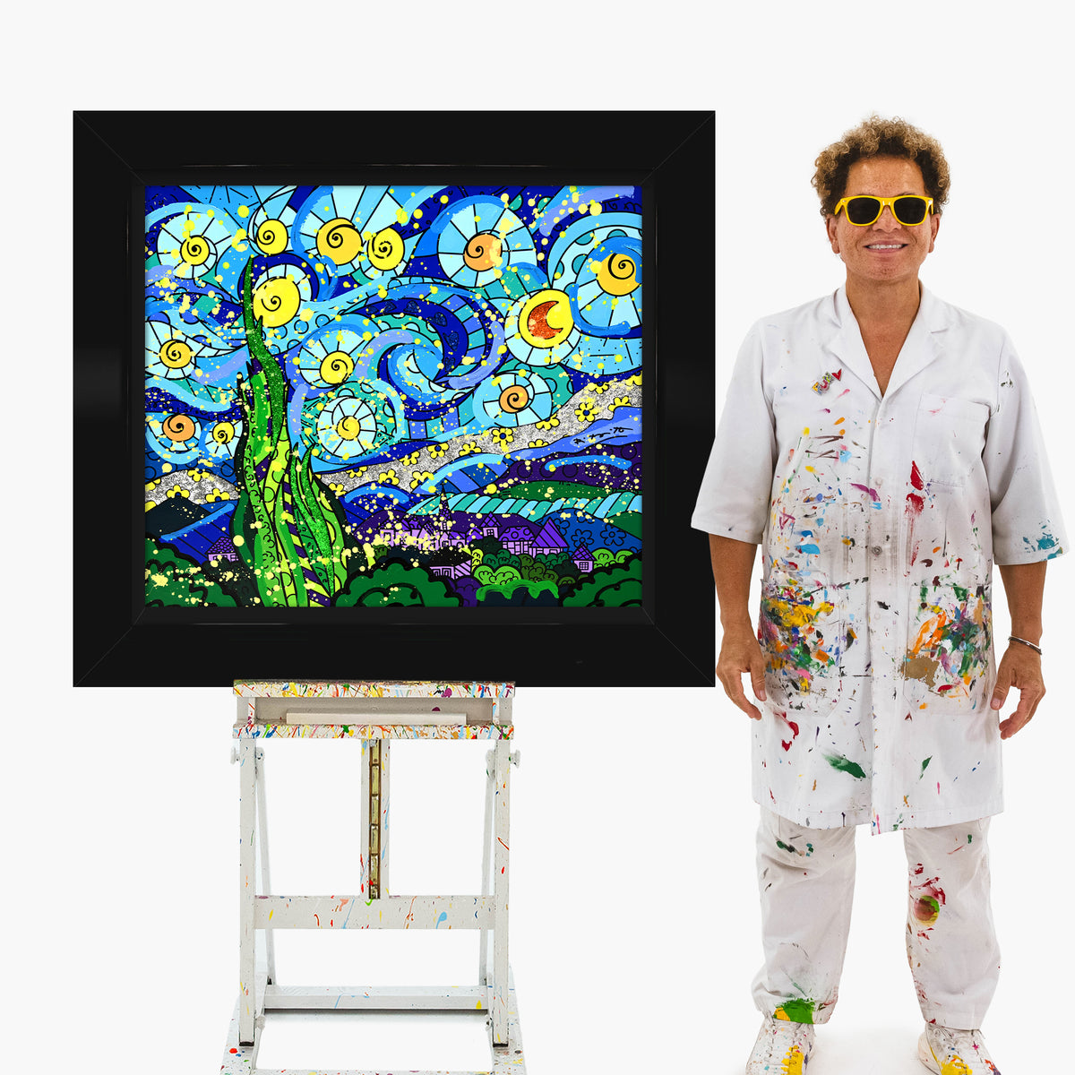 My Starry Night - Mixed Media Original
