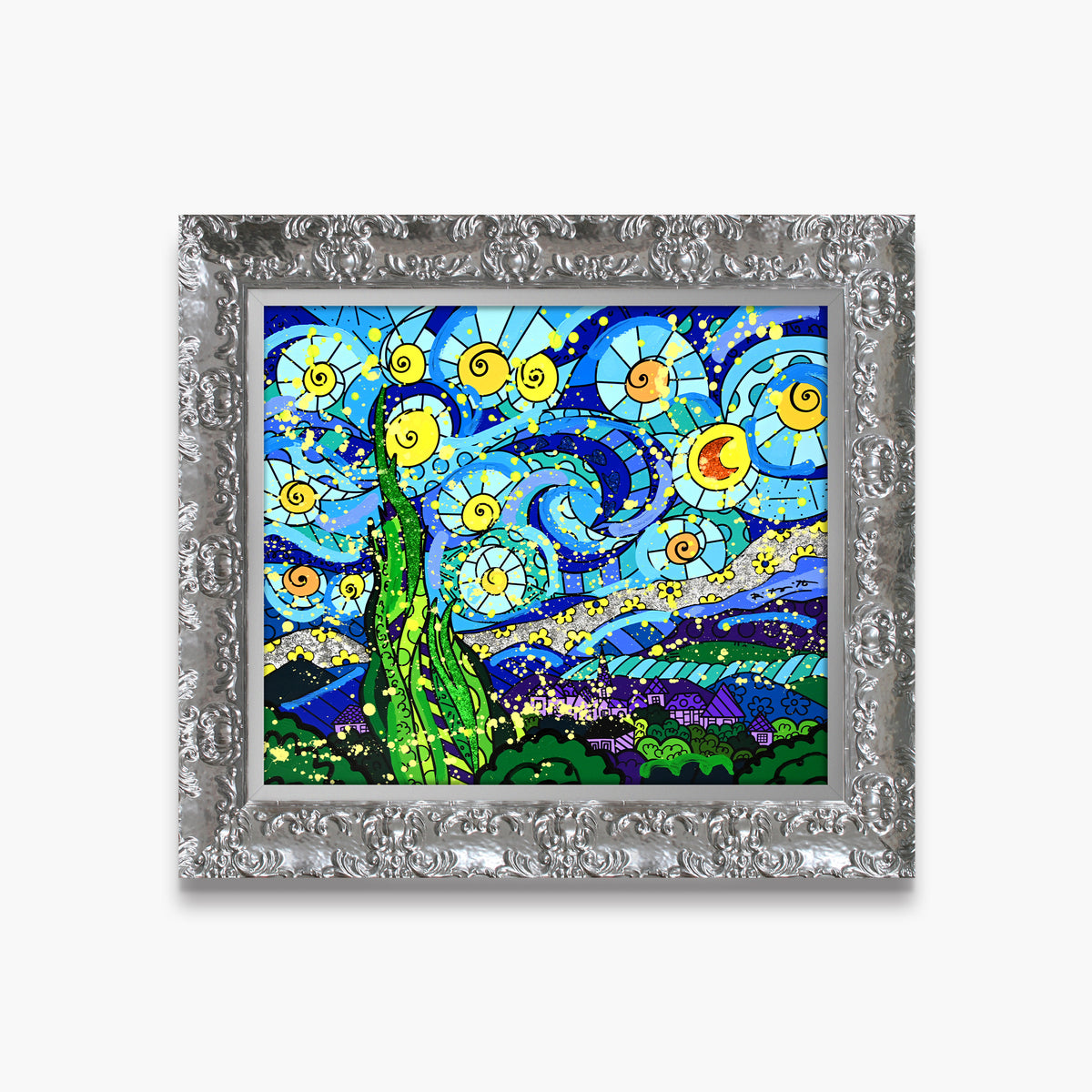 My Starry Night - Mixed Media Original