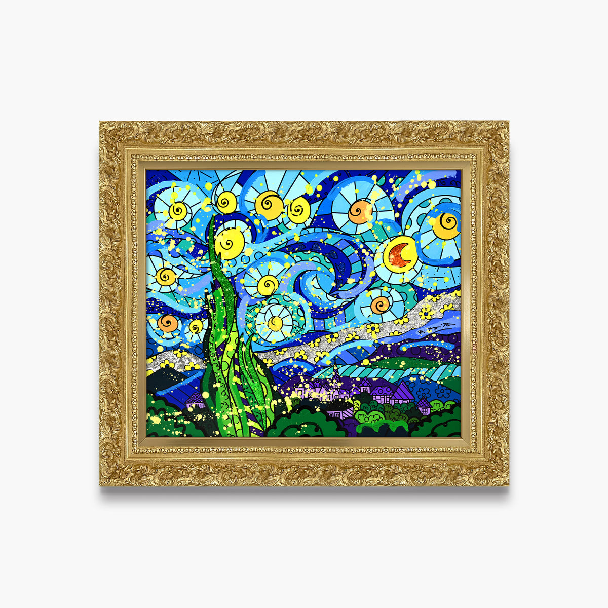 My Starry Night - Mixed Media Original
