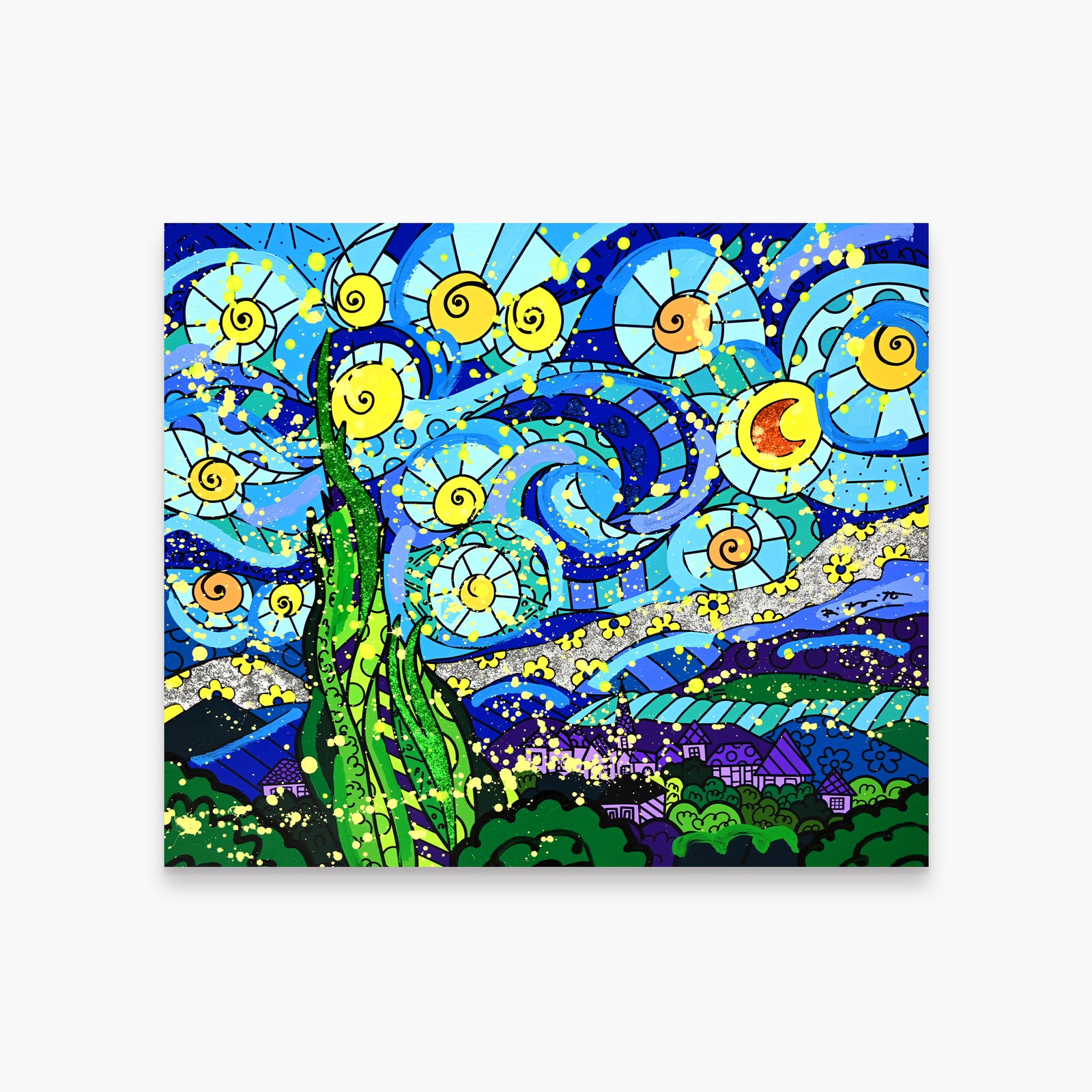 My Starry Night - Mixed Media Original