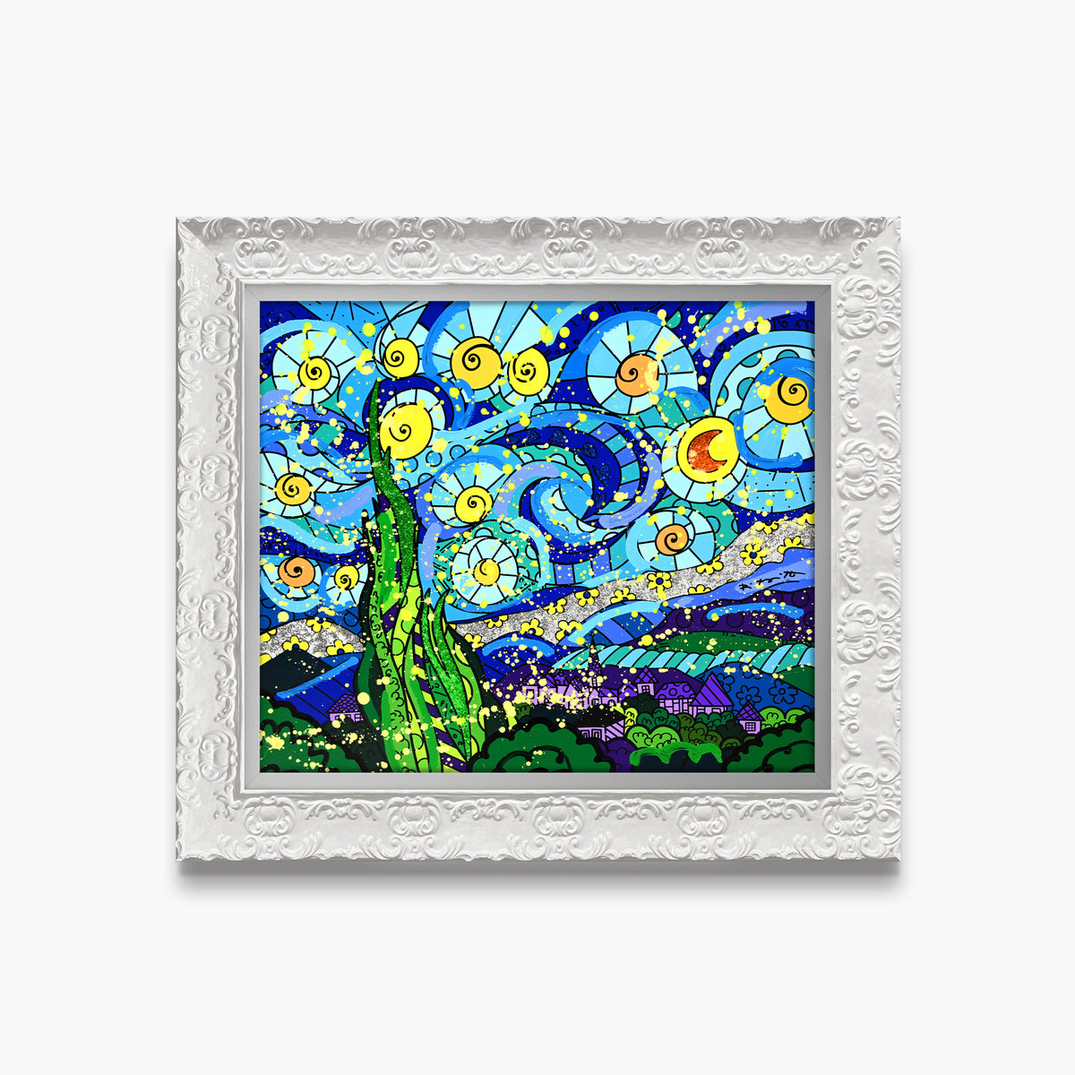 My Starry Night - Mixed Media Original