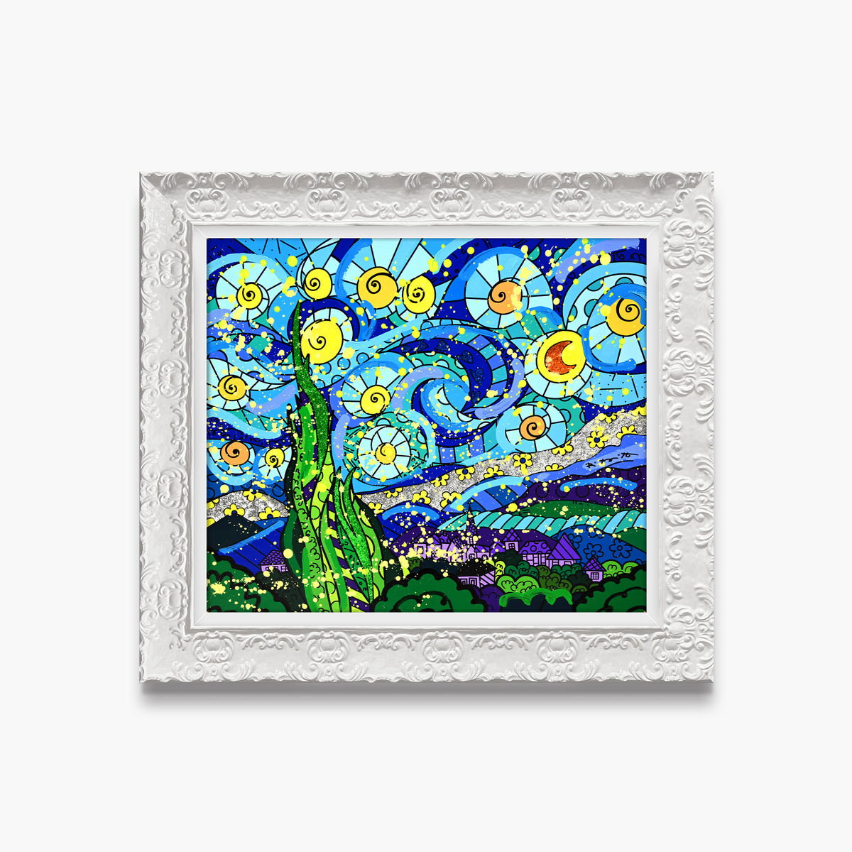 My Starry Night - Mixed Media Original