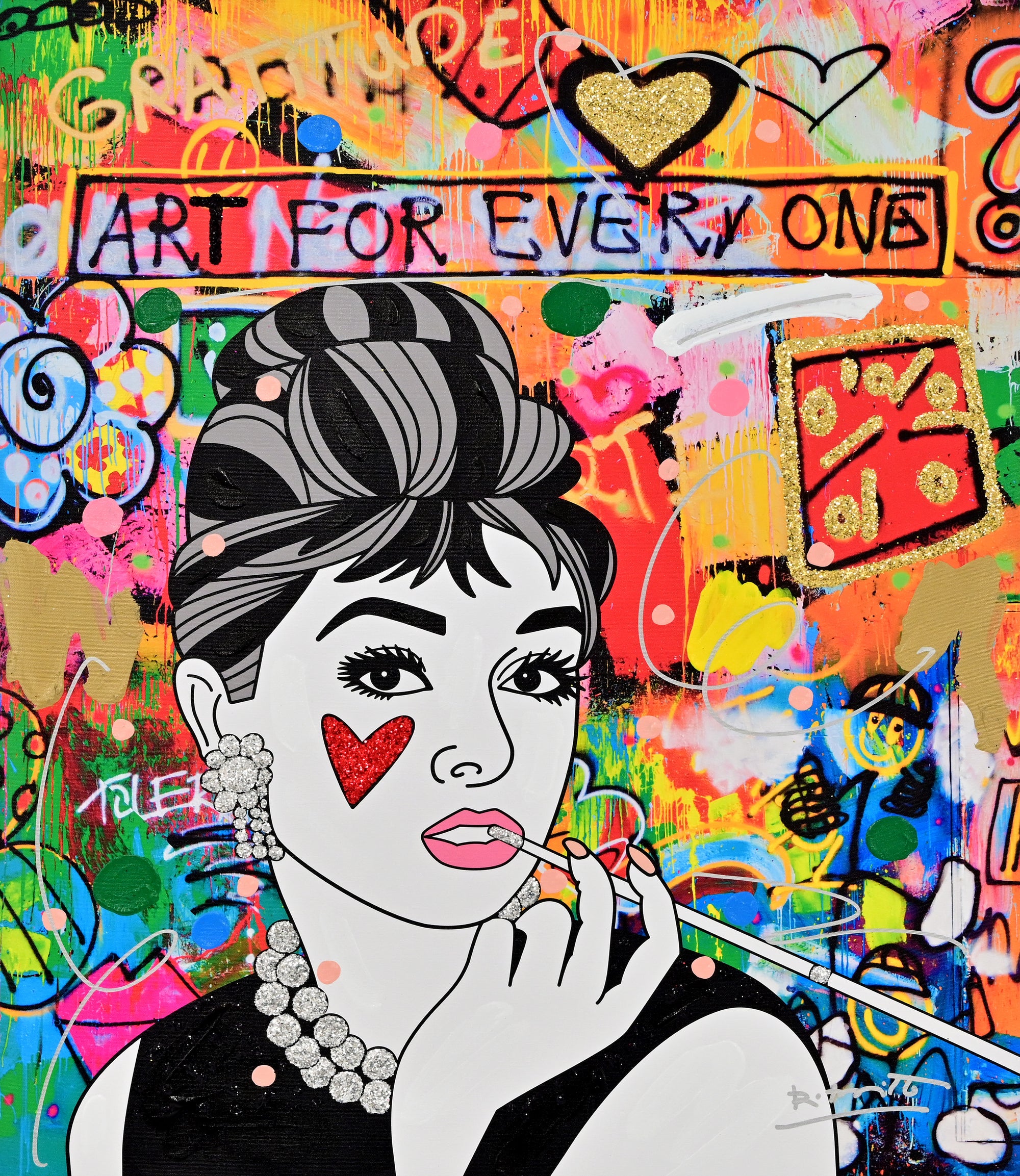 Breakfast at Tiffany's 手描きアート Breakfast At Tiffany's - Mixed Media Original - Shop Britto