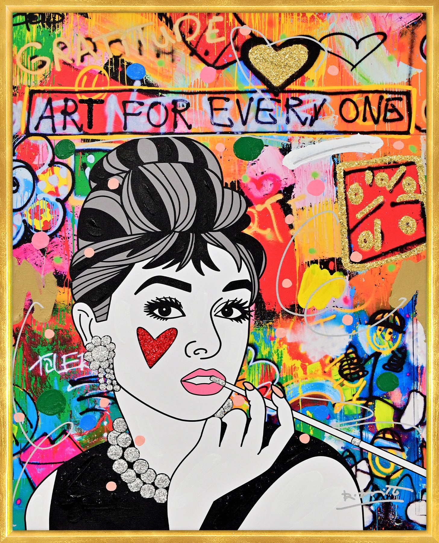 Breakfast at Tiffany's 手描きアート Breakfast At Tiffany's - Mixed Media Original - Shop Britto