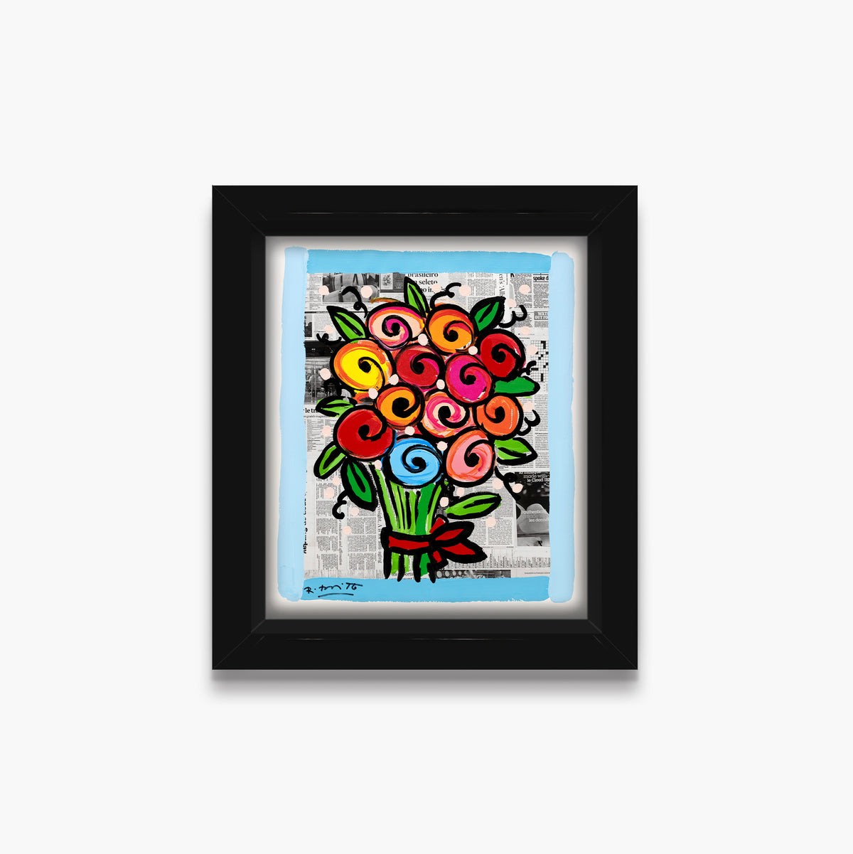 Madeline's Flowers - Mixed Media Original