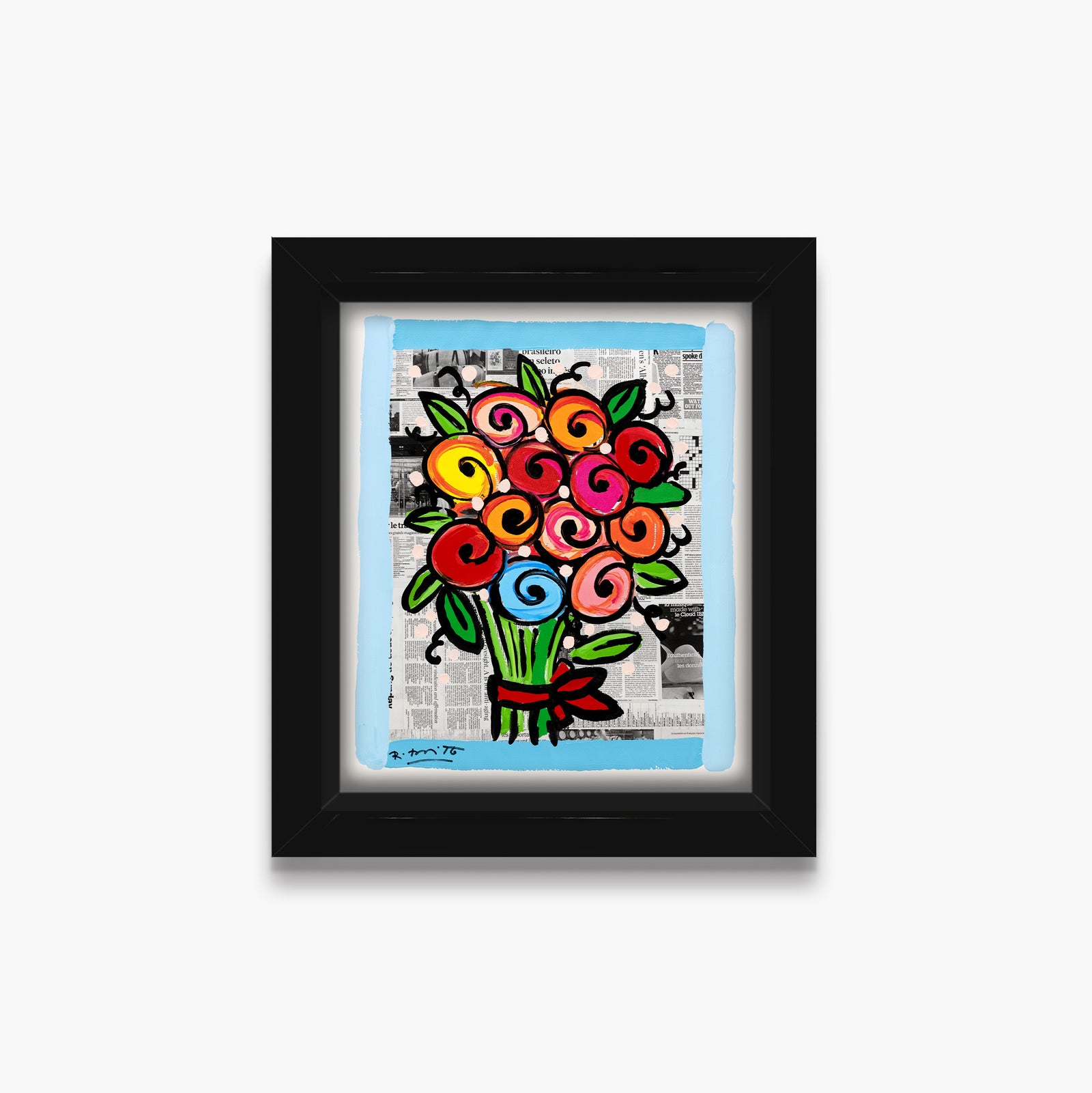 Madeline's Flowers - Mixed Media Original
