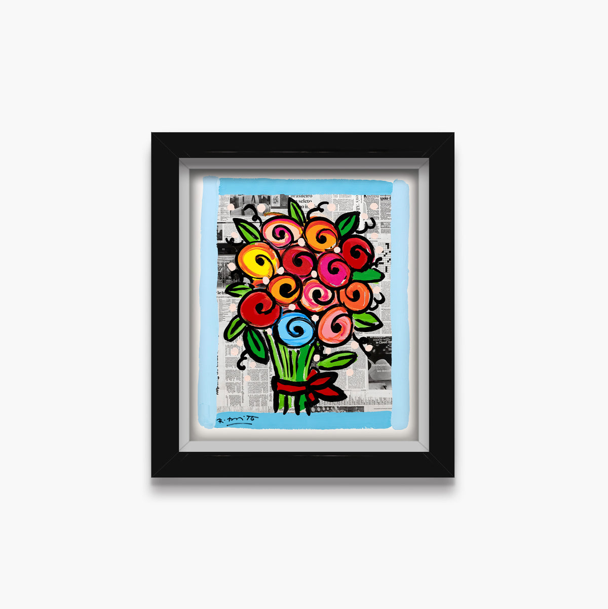 Madeline's Flowers - Mixed Media Original
