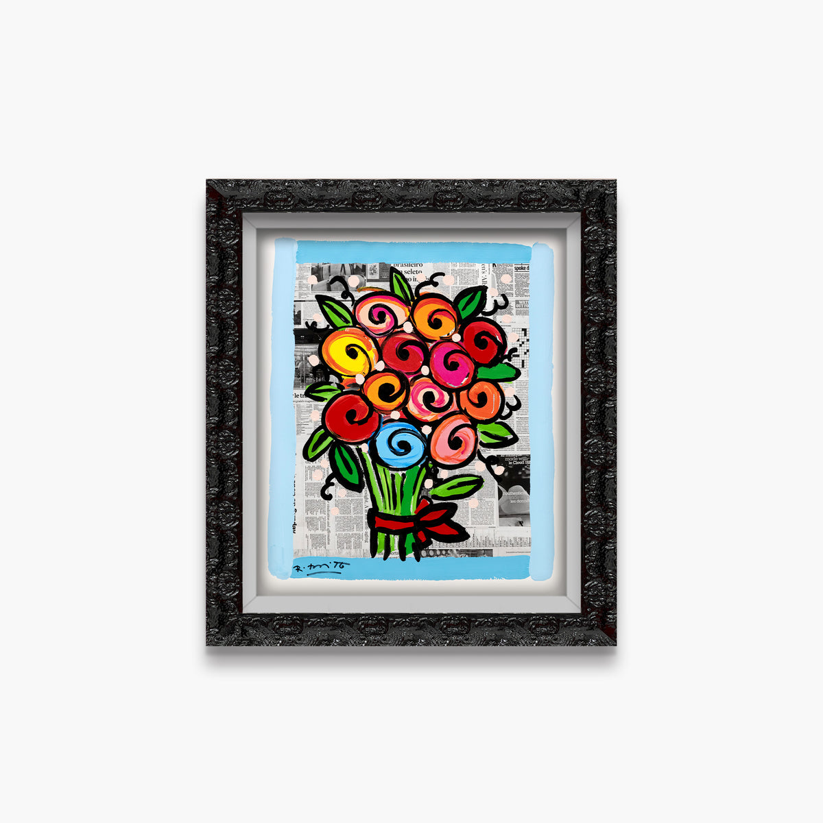 Madeline's Flowers - Mixed Media Original