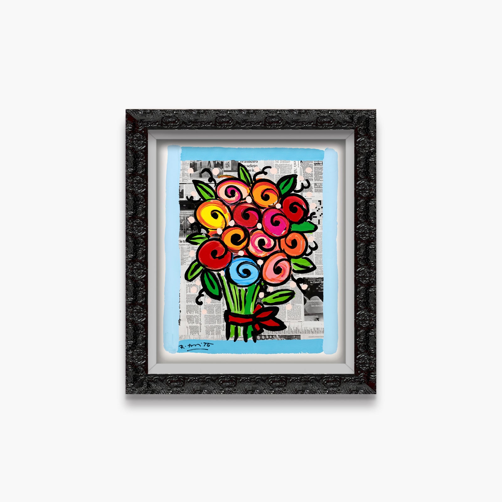 Madeline's Flowers - Mixed Media Original