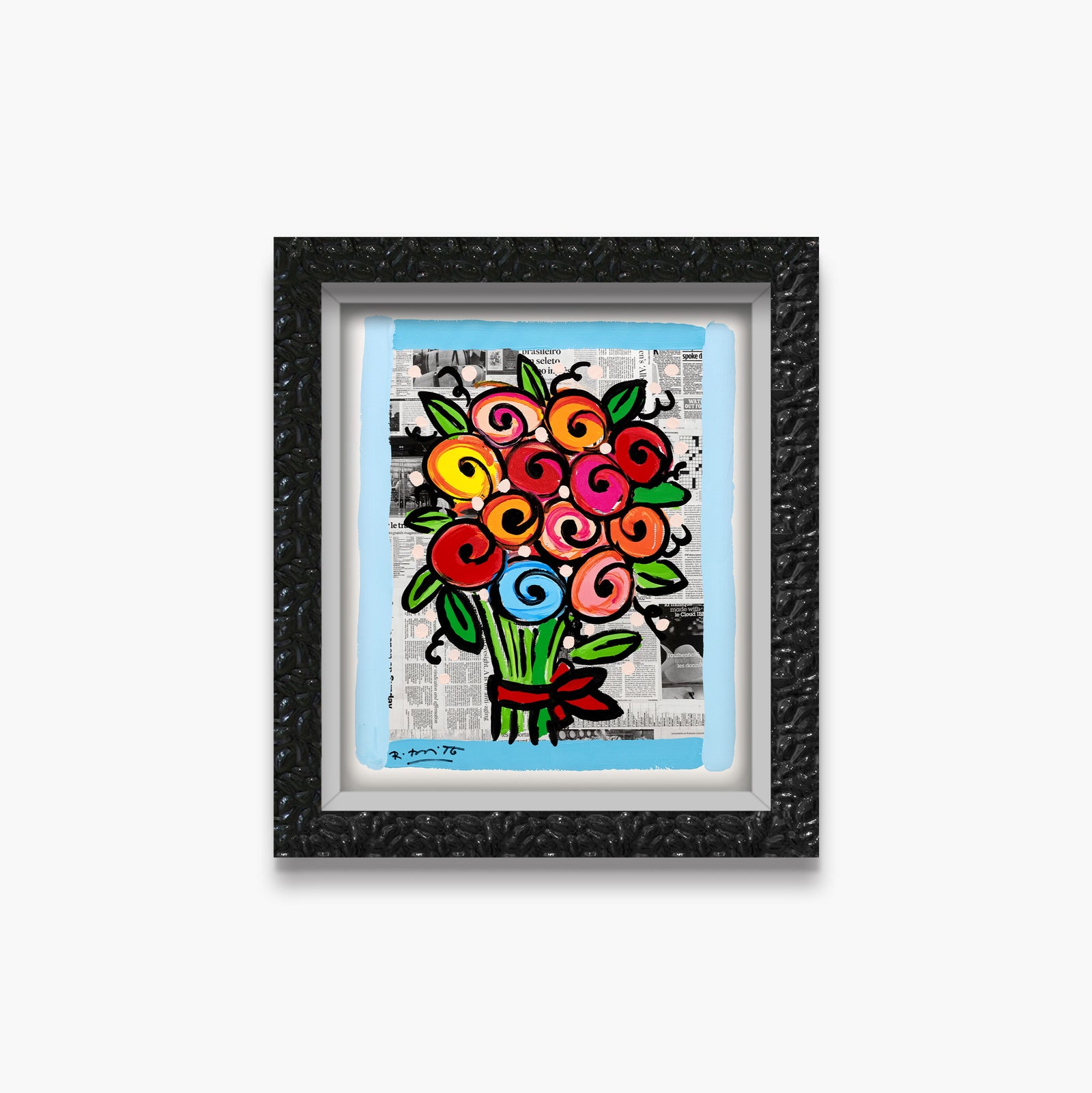 Madeline's Flowers - Mixed Media Original