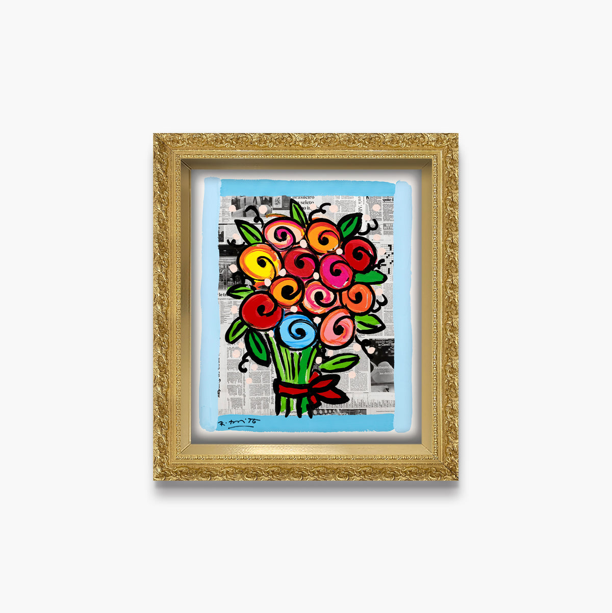 Madeline's Flowers - Mixed Media Original