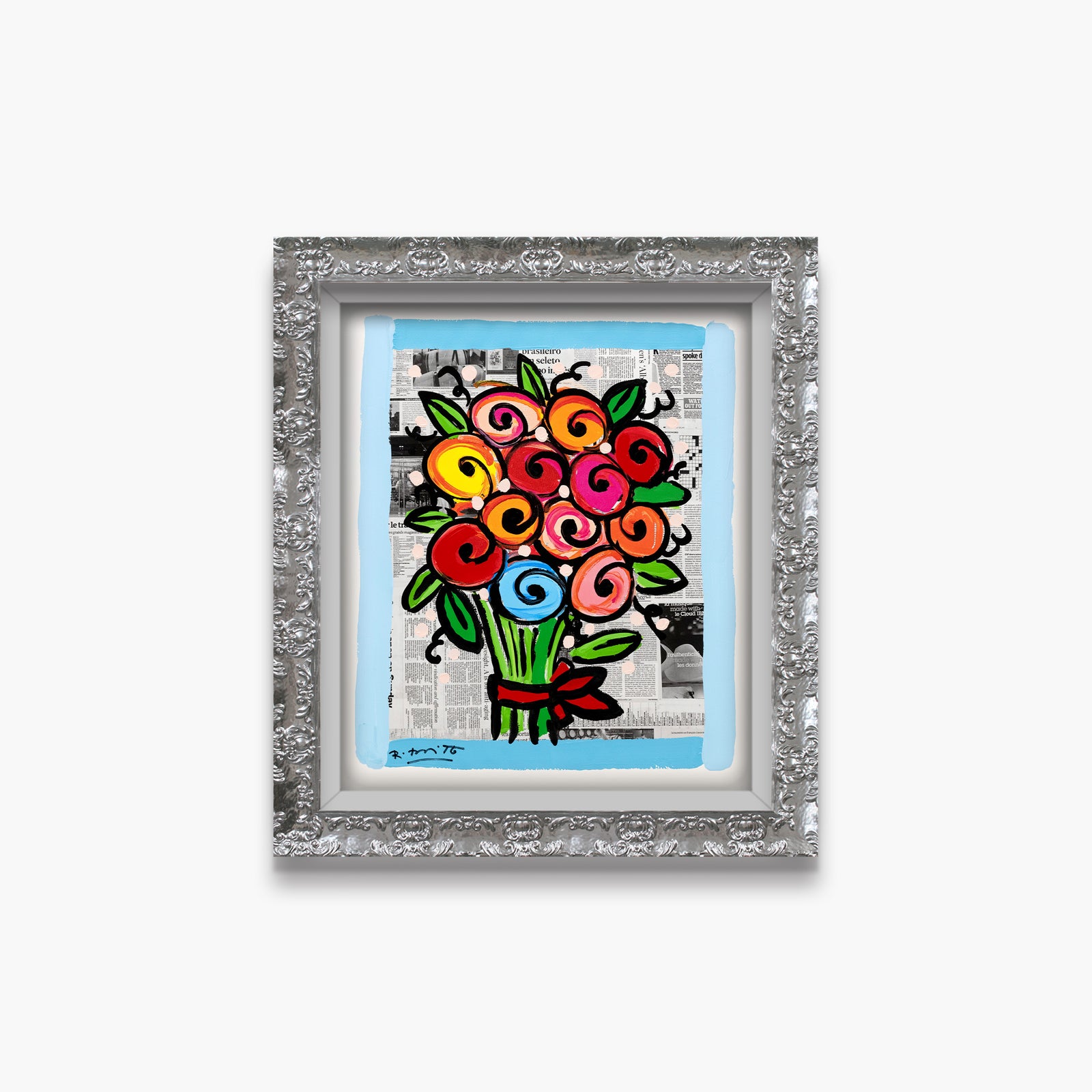 Madeline's Flowers - Mixed Media Original