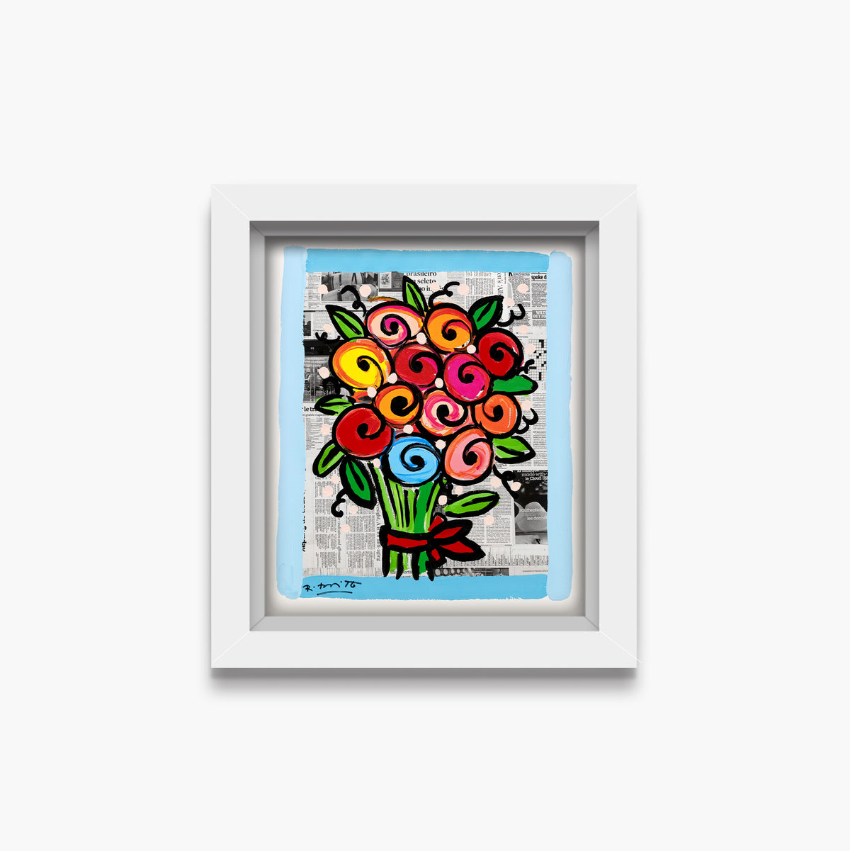 Madeline's Flowers - Mixed Media Original