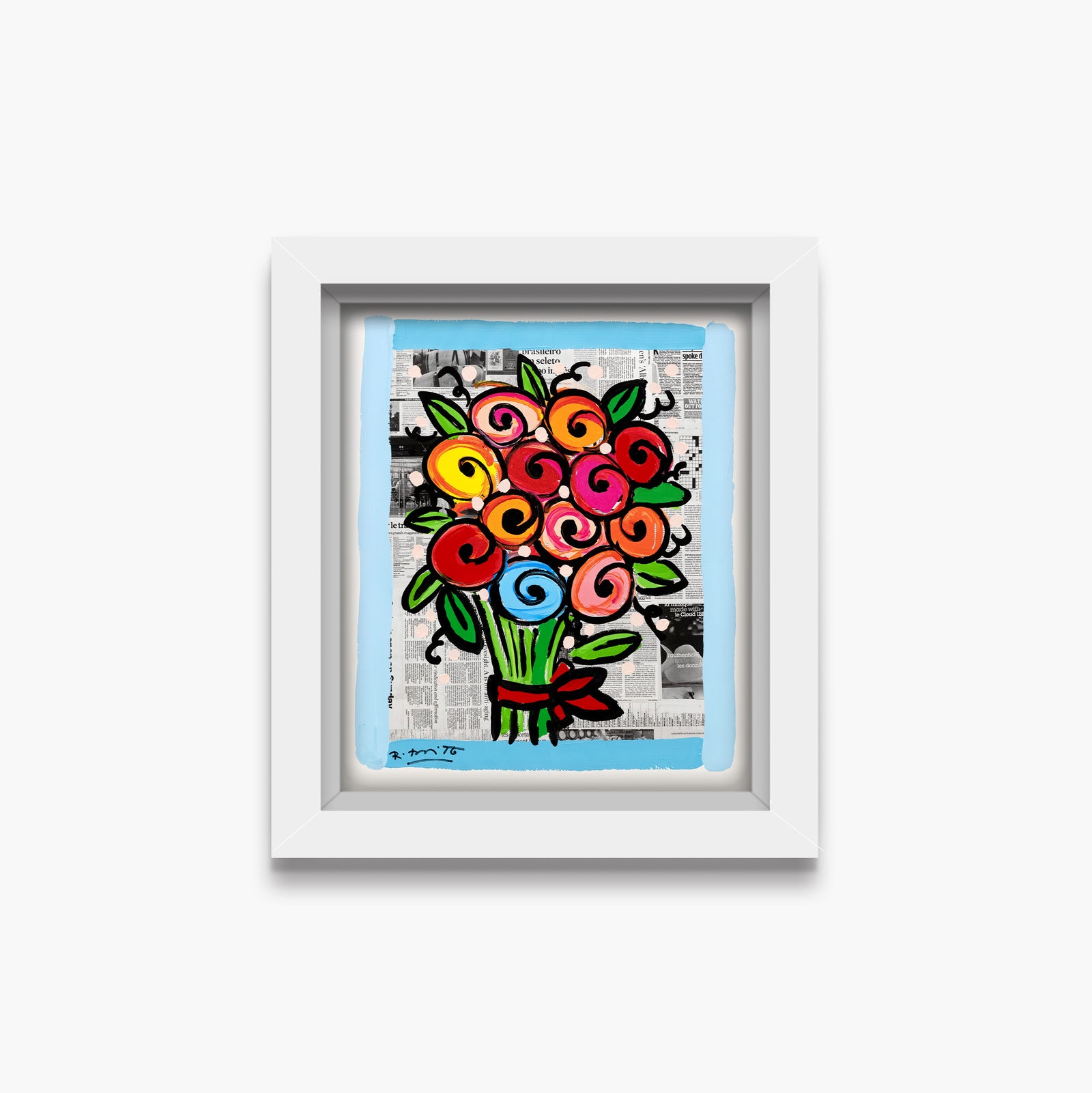 Madeline's Flowers - Mixed Media Original