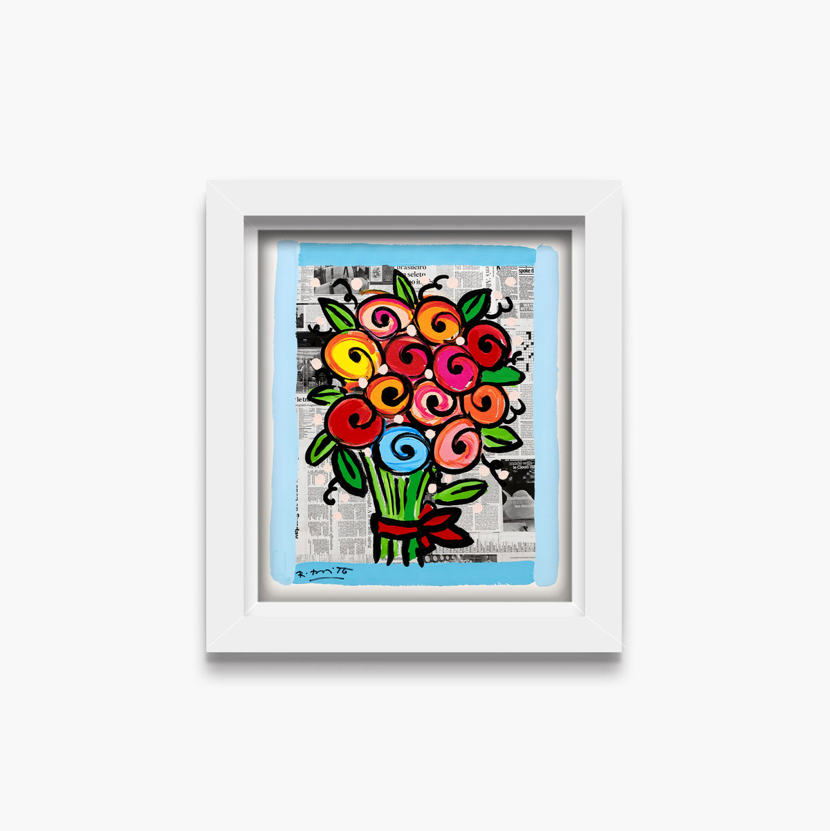 Madeline's Flowers - Mixed Media Original