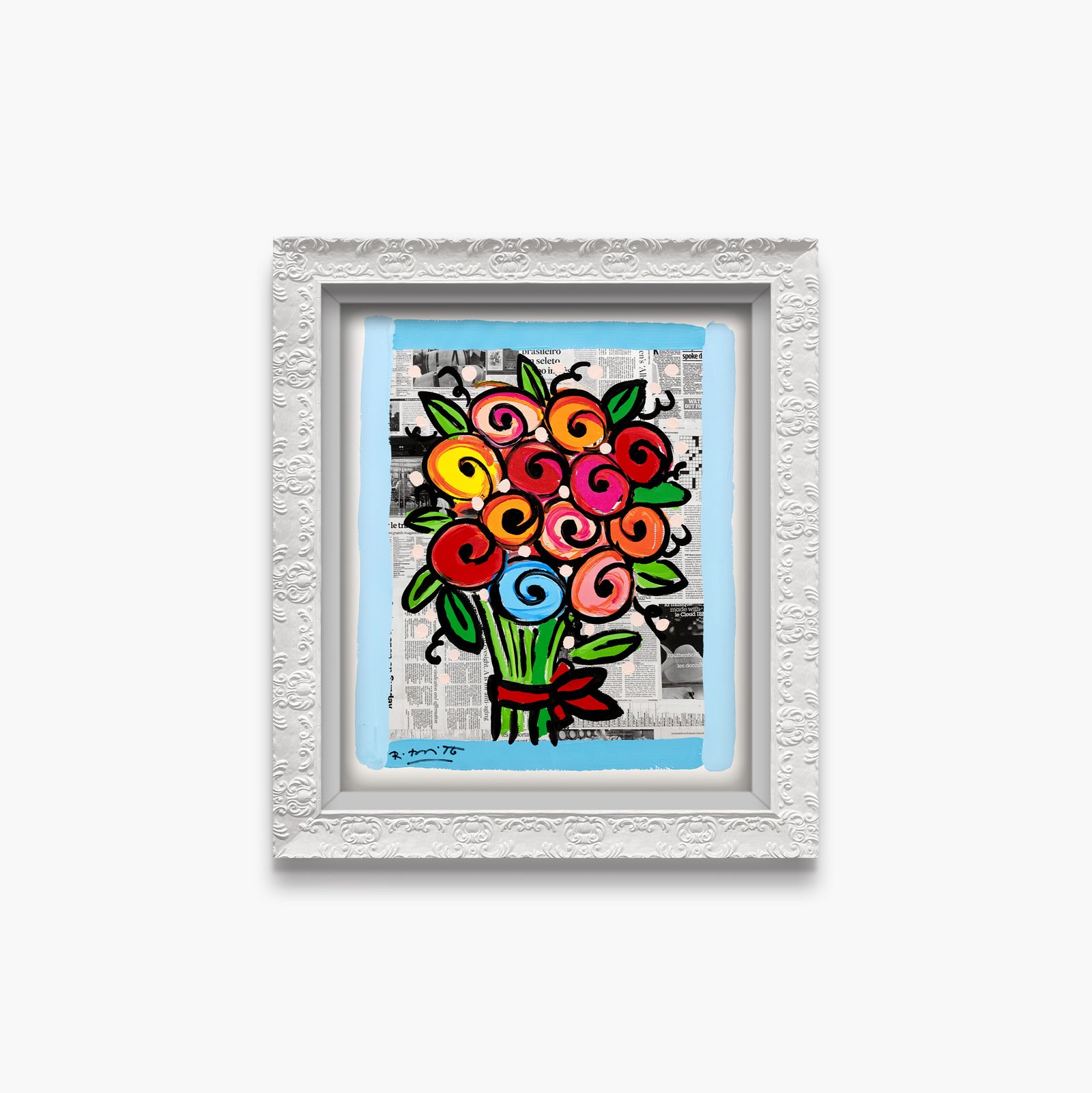Madeline's Flowers - Mixed Media Original